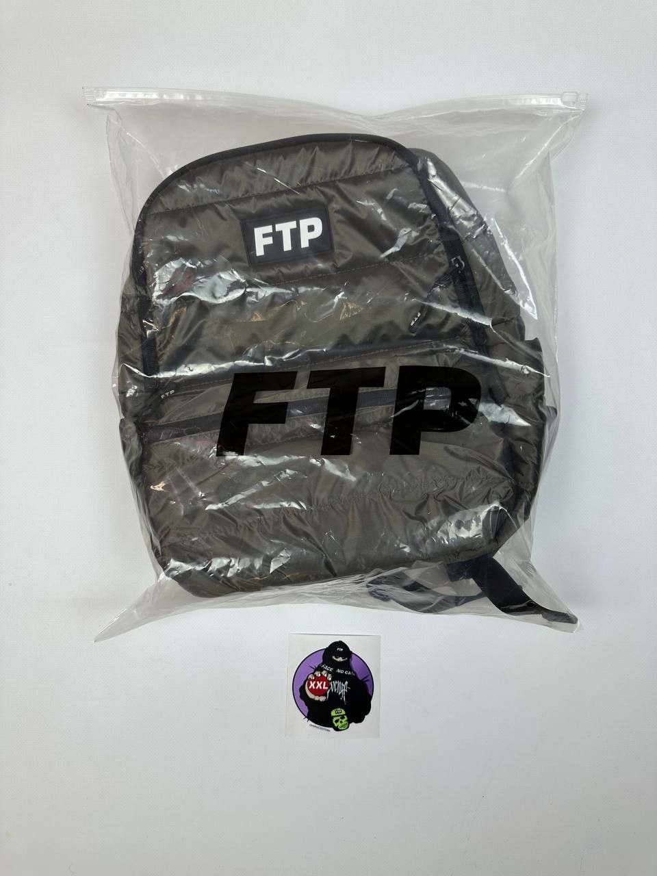 Fuck The Population FTP Mini Puffer Backpack (OLIVE) Size ONE SIZE - 4 Thumbnail