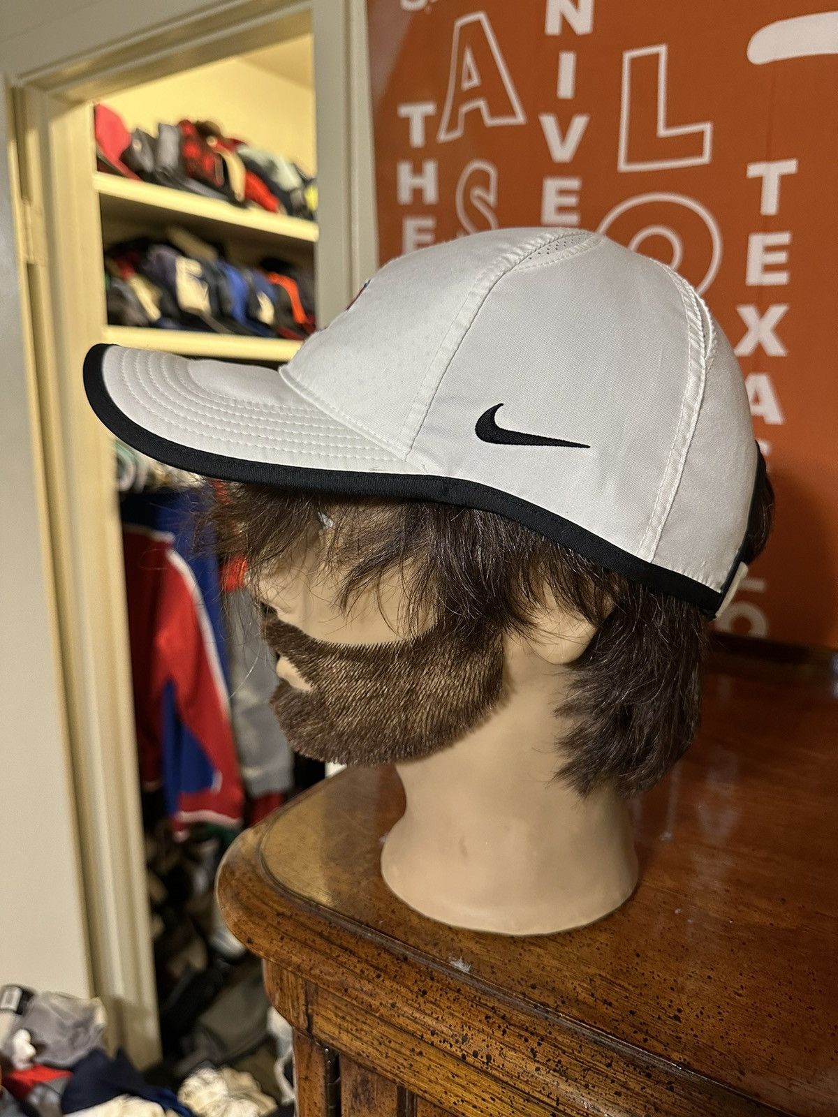 NCAA × Vintage Vintage Nike NCAA Mustang “triple white” hat 00s Size ONE SIZE - 5 Thumbnail