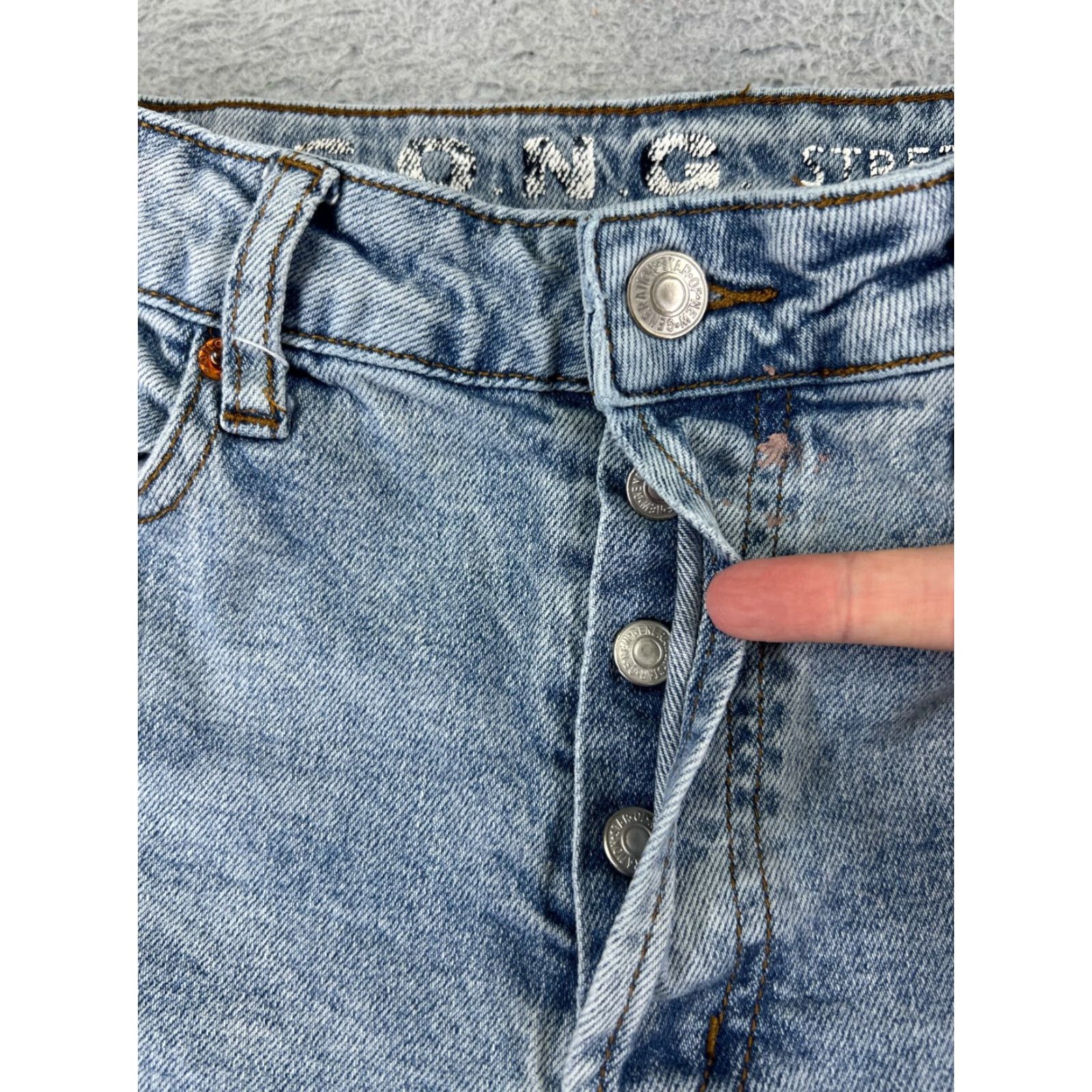 Vintage Song Shorts Womens Denim Short 26x6 Blue 7 High Rise Button Fly Cut-Off Cotton Street Casual 90s Womens Shoes? Size 28" / US 6 / IT 42 - 6 Thumbnail