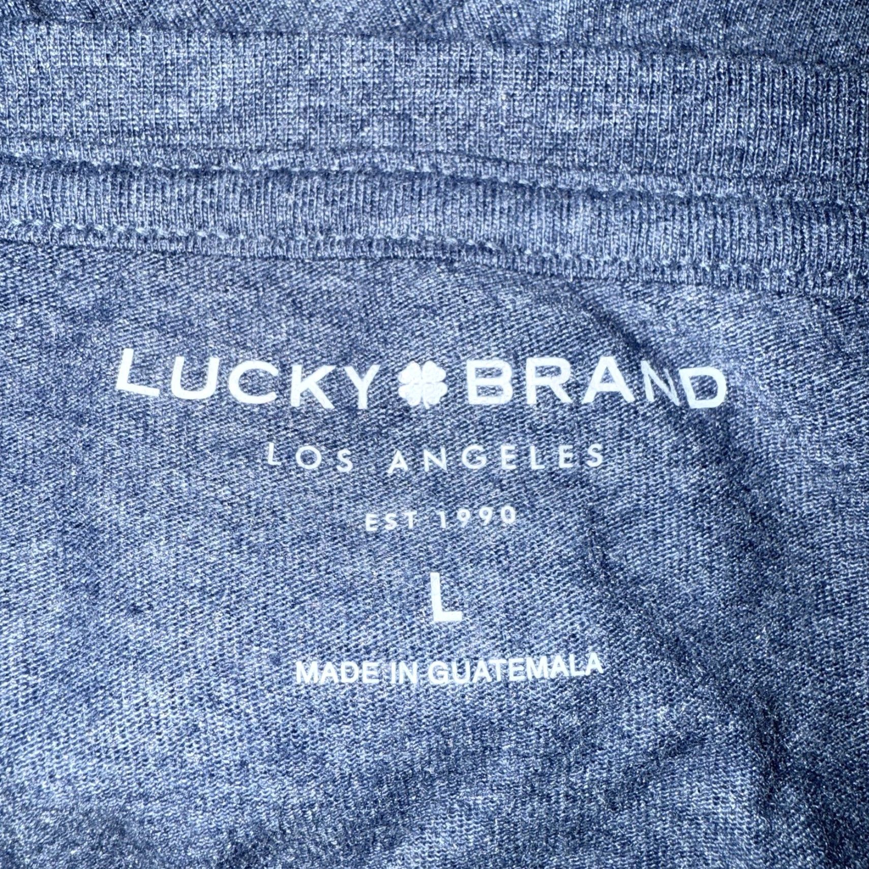 Lucky Brand Lucky Brand Blue Polyester Blend Graphic Tee Mens Size L Size US L / EU 52-54 / 3 - 4 Thumbnail