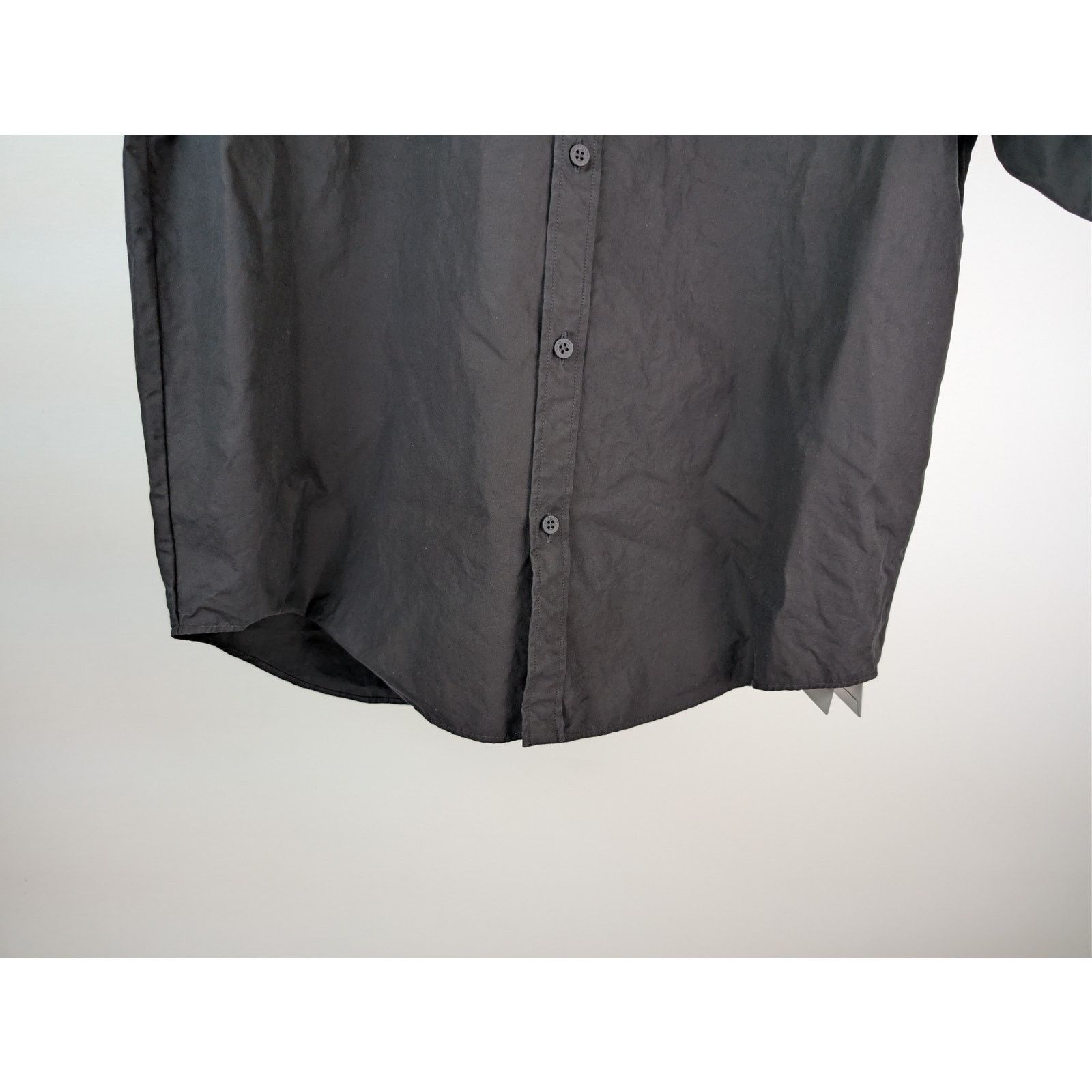 Balenciaga o1rshd1 Large Fit Short Sleeve Shirt in Washed Out Black Size US XXL / EU 58 / 5 - 5 Thumbnail