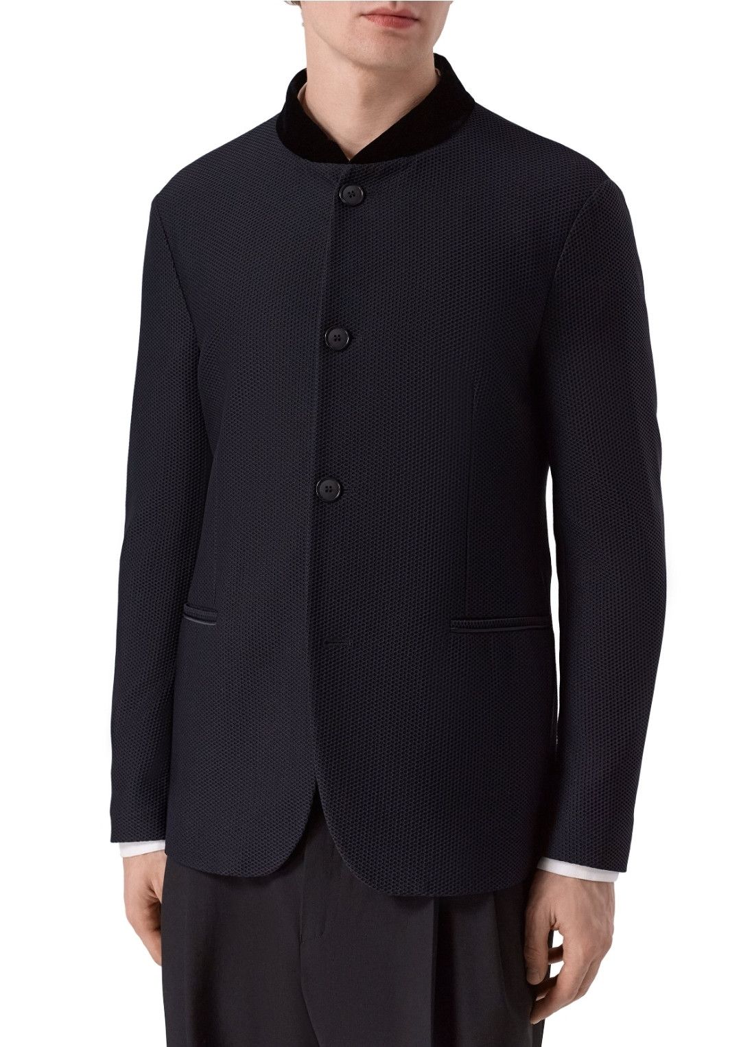 Giorgio Armani Giorgio Armani - Stand Collar Jacket - Navy Size US M / EU 48-50 / 2 - 8 Thumbnail