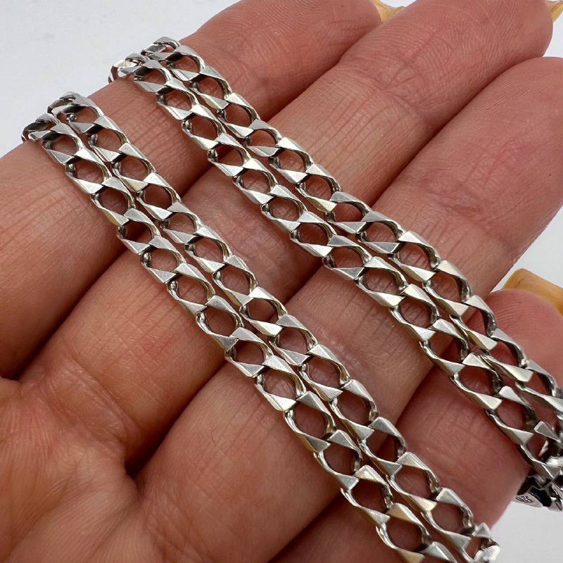 Sterling Silver Vintage Sterling Silver 925 Curb Chain Necklace 50cm 8.9g Size ONE SIZE - 1 Thumbnail