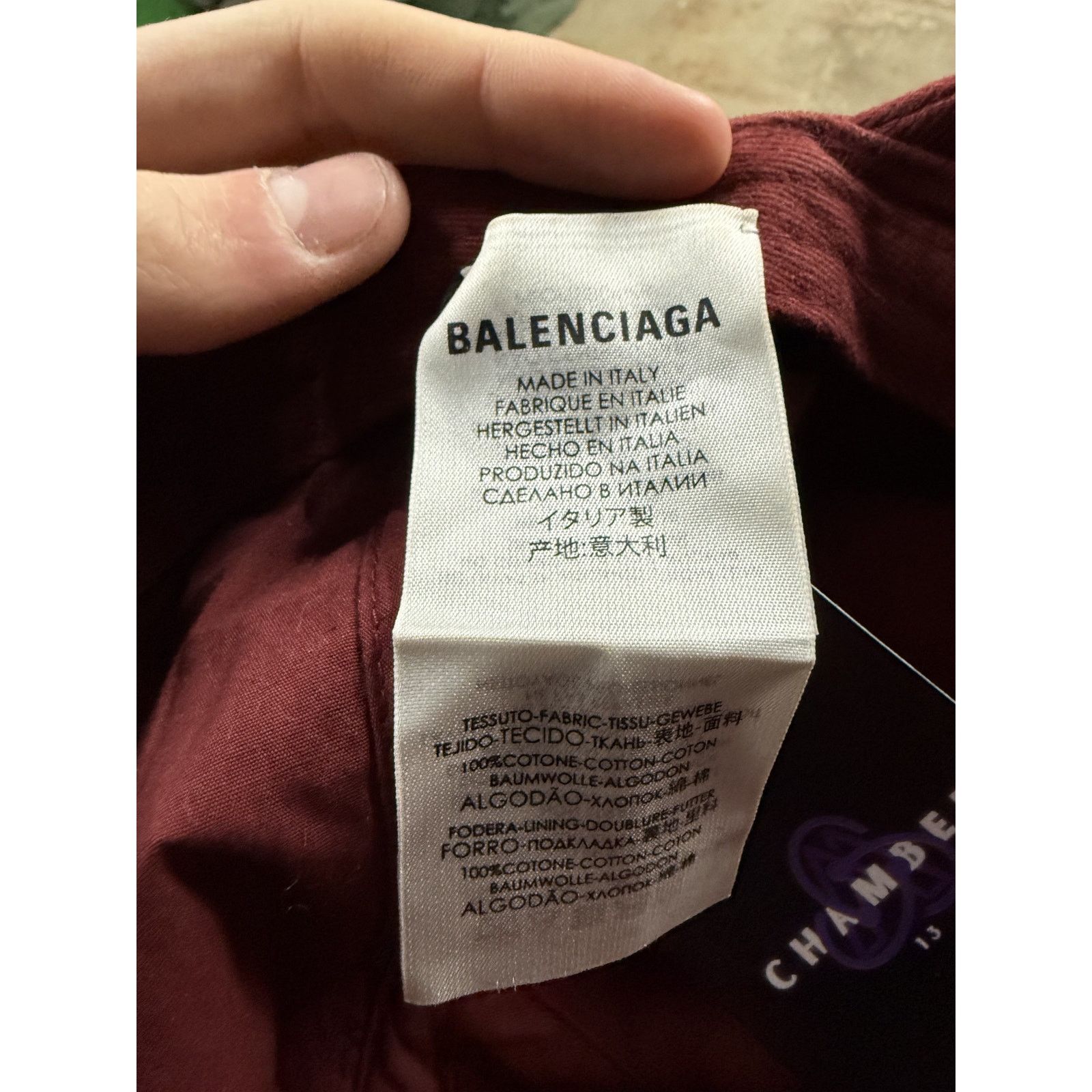 Balenciaga Balenciaga Dad Hat Maroon Black Used OS Size ONE SIZE - 3 Thumbnail