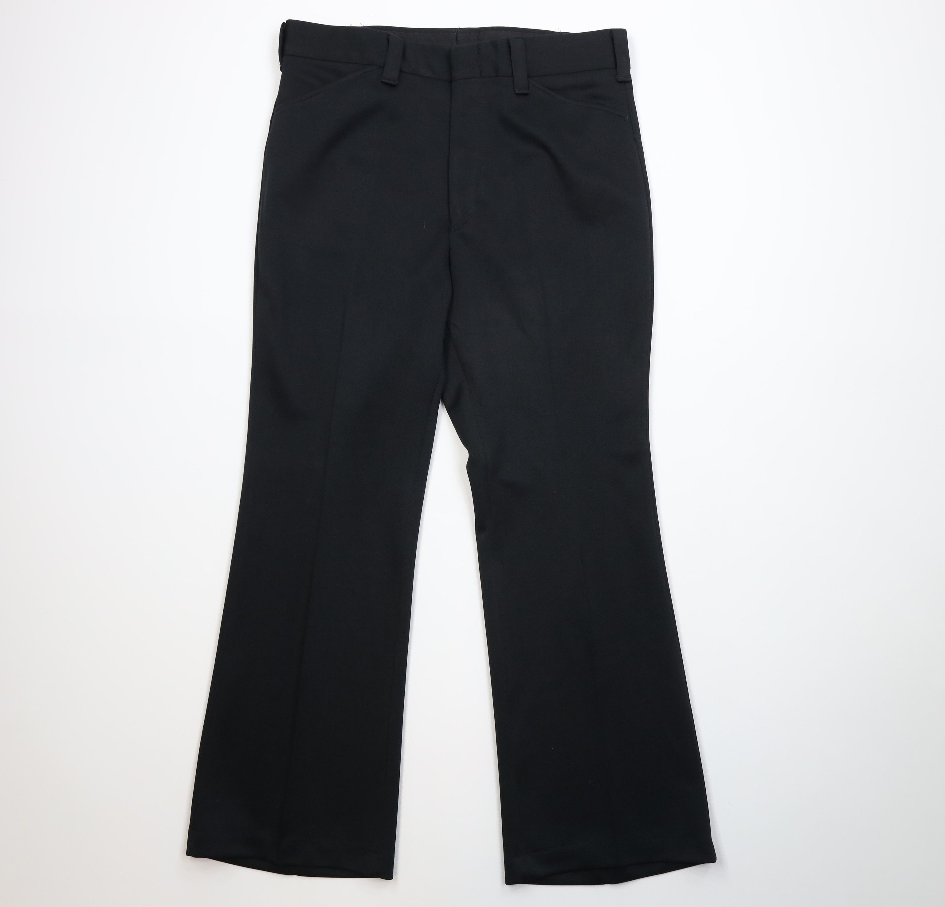 Wrangler Vintage 60s 70s Wrangler Wide Leg Chino Pants Black USA Size US 36 / EU 52 - 1 Thumbnail