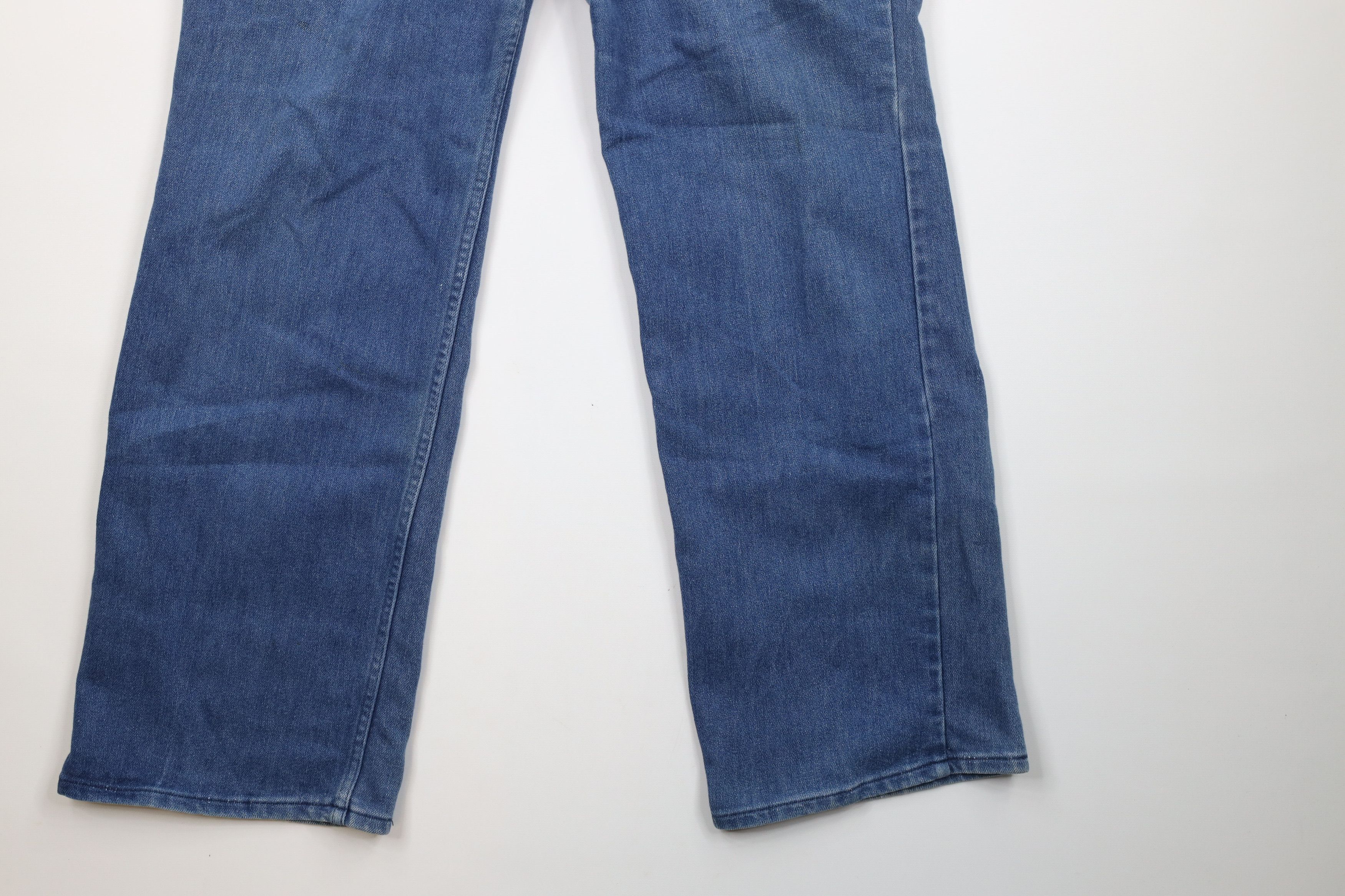 Vintage × Wrangler Vintage 70s Wrangler Wide Leg Bell Bottoms Jeans Blue USA Size US 34 / EU 50 - 4 Thumbnail