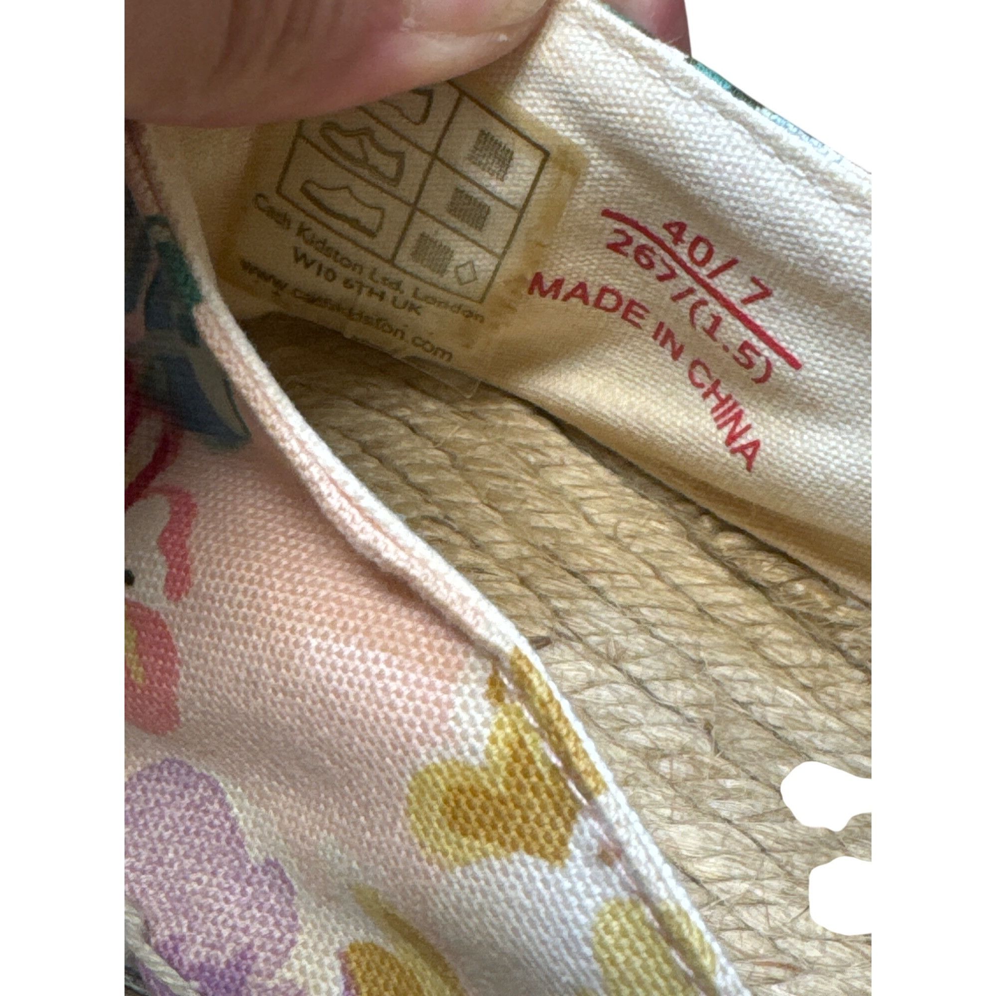 Designer Cath Kidston Womens Floral Glitter Espadrilles Size 7 Size US 7 / IT 37 - 10 Thumbnail