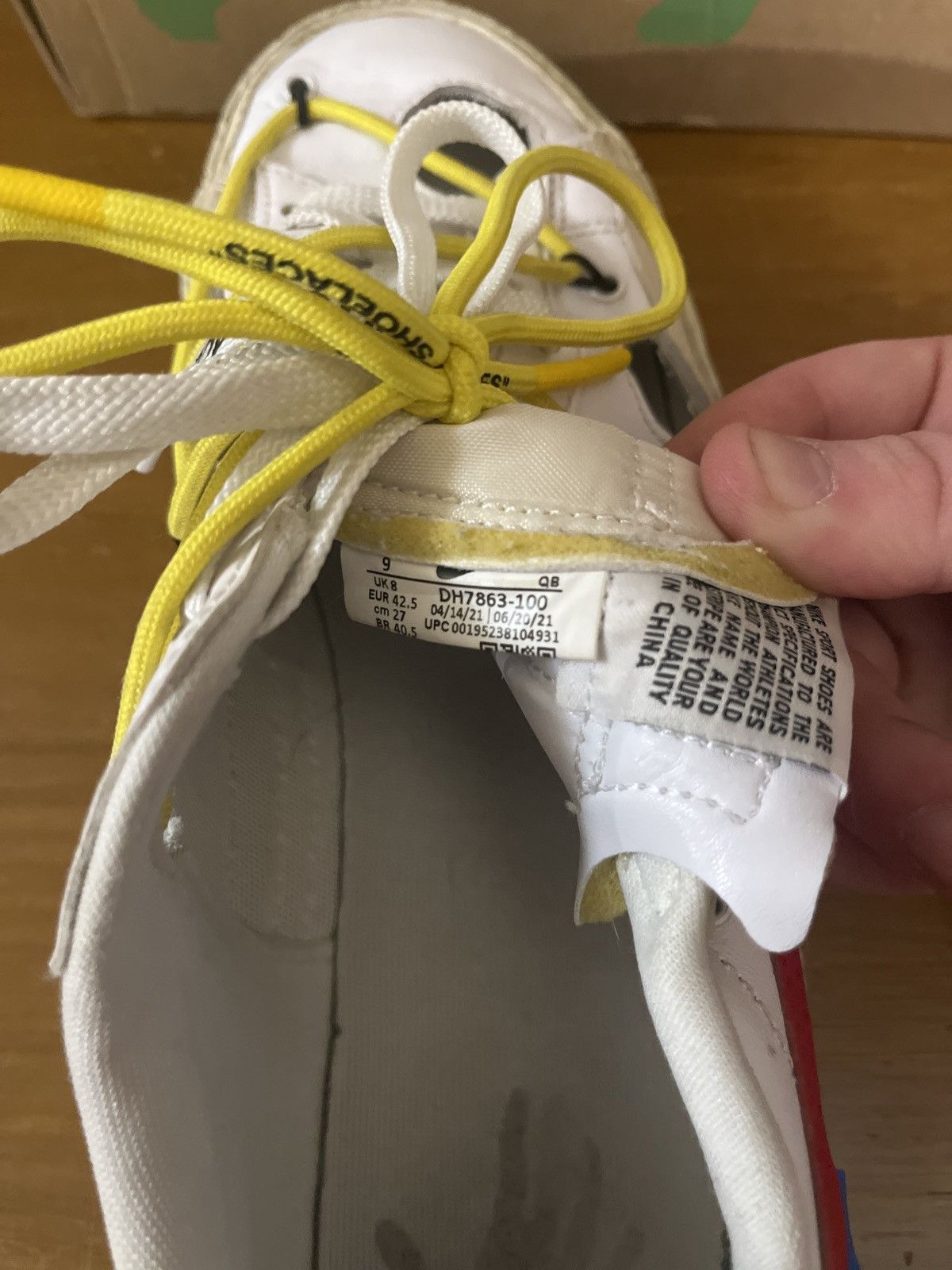 Nike Off White Nike Blazer Low University White/Red Size US 9 / EU 42 - 7 Thumbnail