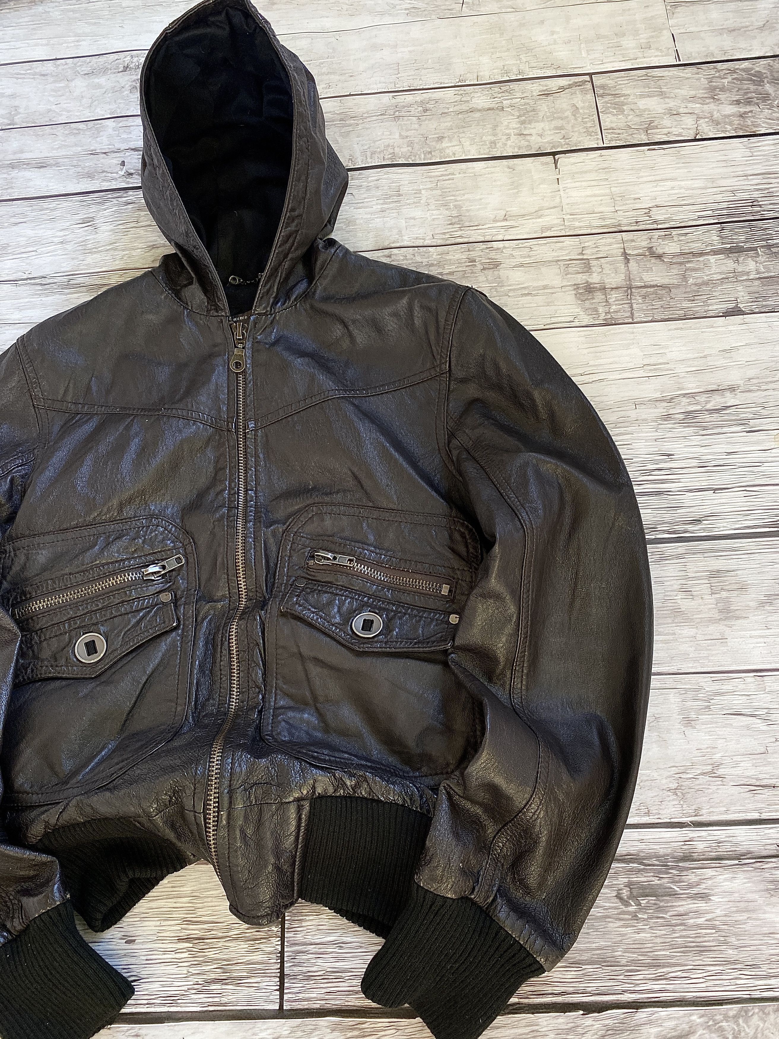 Hysteric Glamour SICK🤯 Balenciaga Style Opium Leather Jacket With Hood y2k Size US M / EU 48-50 / 2 - 4 Thumbnail