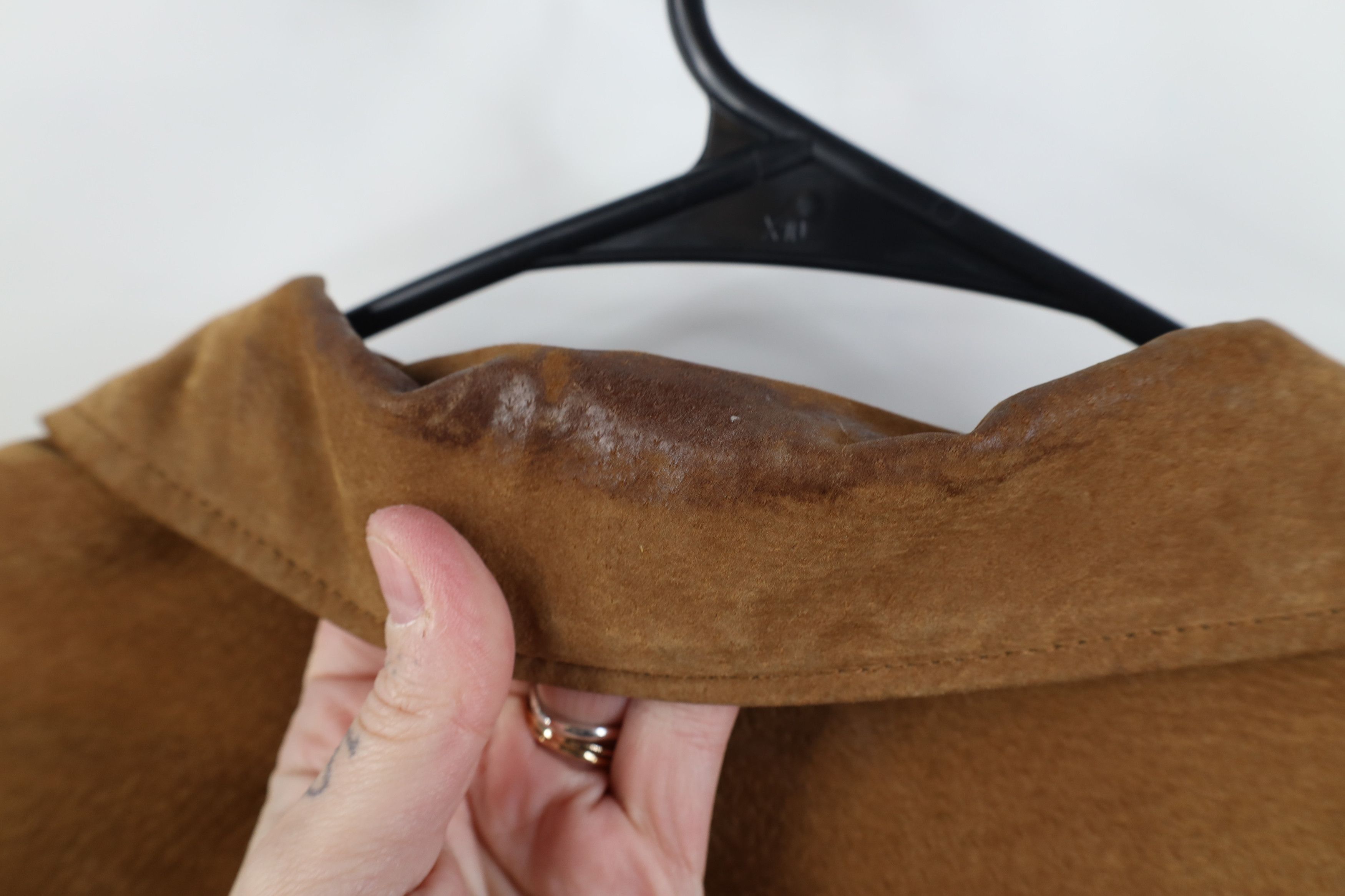 Vintage Vintage 90s Streetwear Lined Suede Leather Full Zip Jacket Size US L / EU 52-54 / 3 - 14 Thumbnail