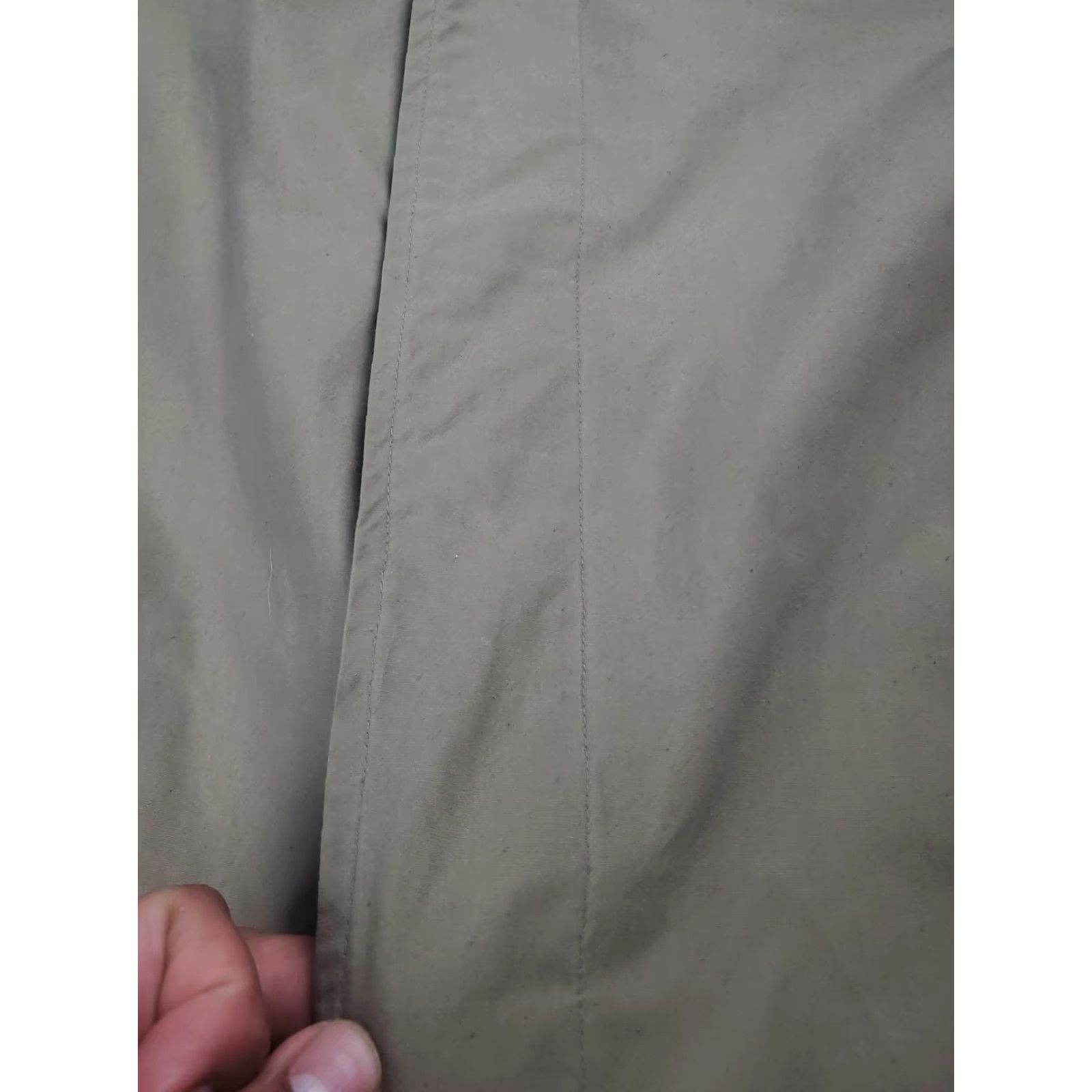 Vintage VINTAGE The Company Store Down Trench Coat Mens Medium Brown Button Up 90s Windproof Long Nylon Coat Size US M / EU 48-50 / 2 - 4 Thumbnail