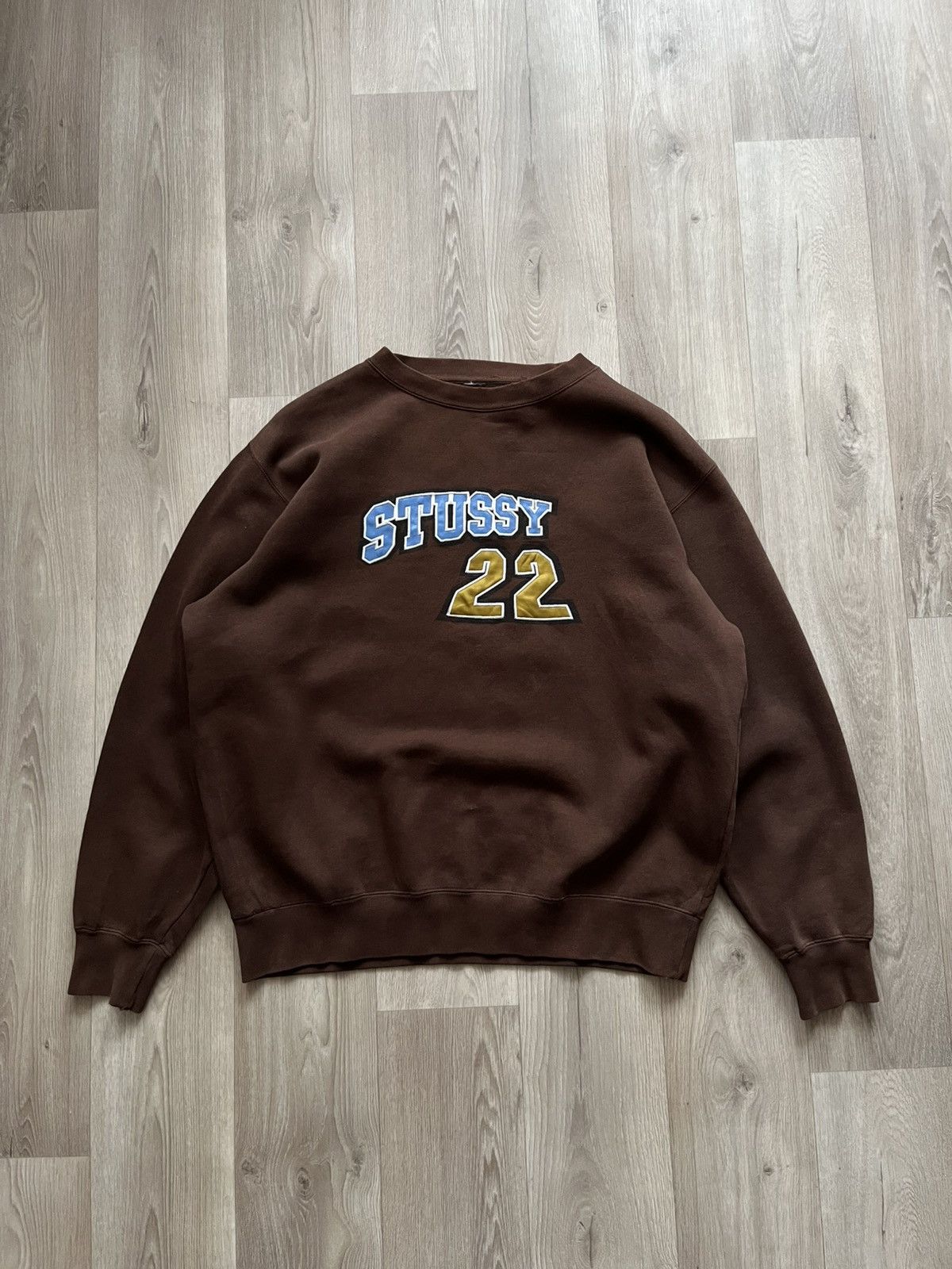 Stussy × Vintage Vintage Crewneck Stussy Brown Boxy Fit Sweatshirt Size US M / EU 48-50 / 2 - 1 Thumbnail