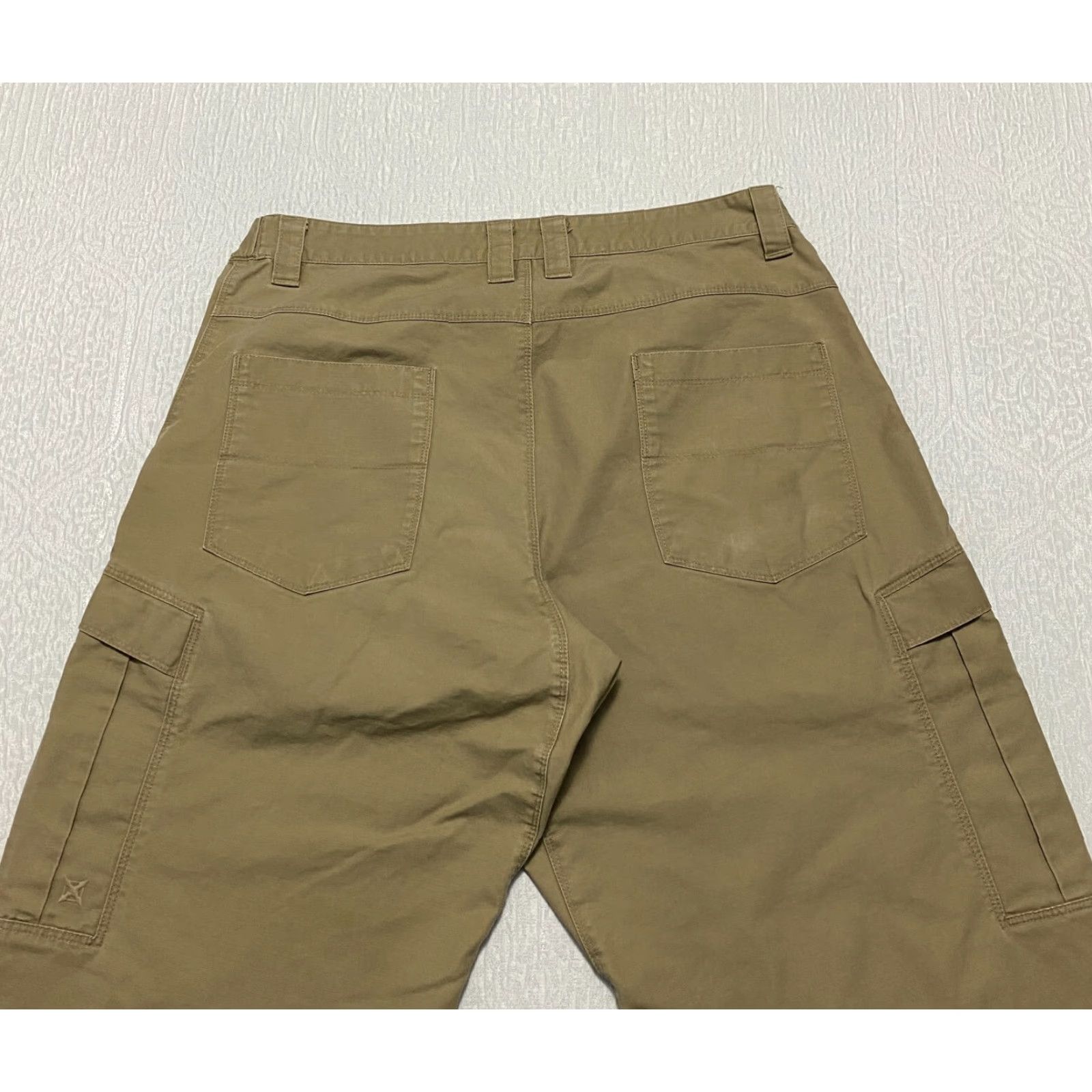 Vintage Vertx Cargo Pants Men's Size 36×34 Beige Relaxed Fit Elastic Waist Side Cargo Pocket Straight Pants Mens Beige 34 36 Verx Size US 34 / EU 50 - 5 Thumbnail