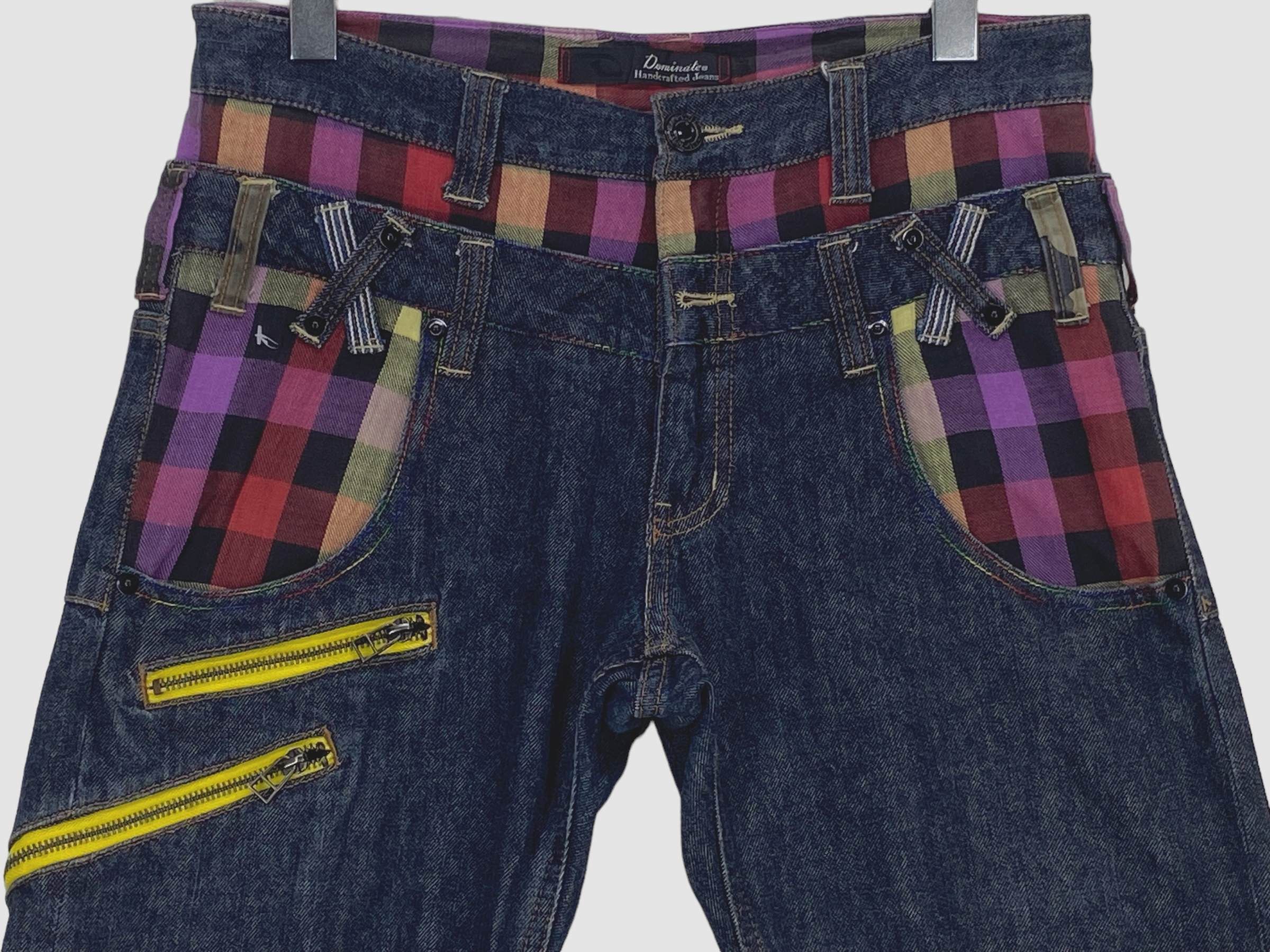 Japanese Brand Dominates Jeans Double Waist Jeans Japanese Jeans Size US 31 - 3 Thumbnail