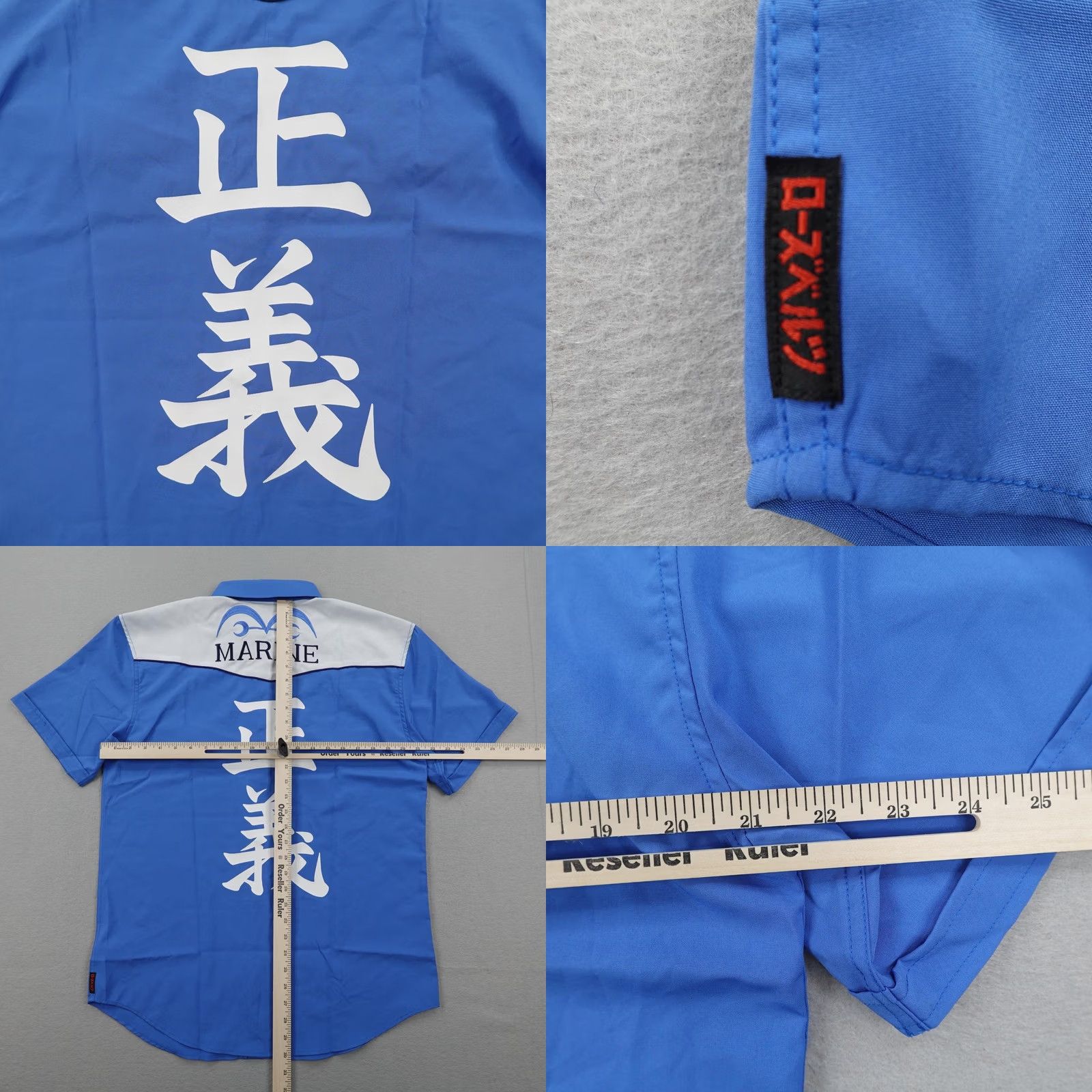 Vintage RSVLTS ONE PIECE Shirt Men Large Blue Pearl Snap Justice Roper Marine Size US L / EU 52-54 / 3 - 8 Thumbnail