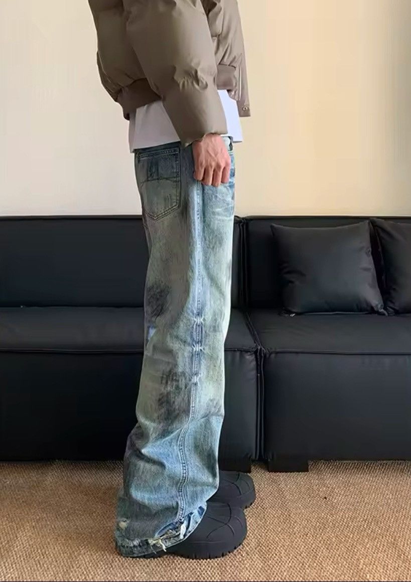 Jean × Vintage Painted Baggy Washed Denim Jeans Size US 33 - 4 Thumbnail