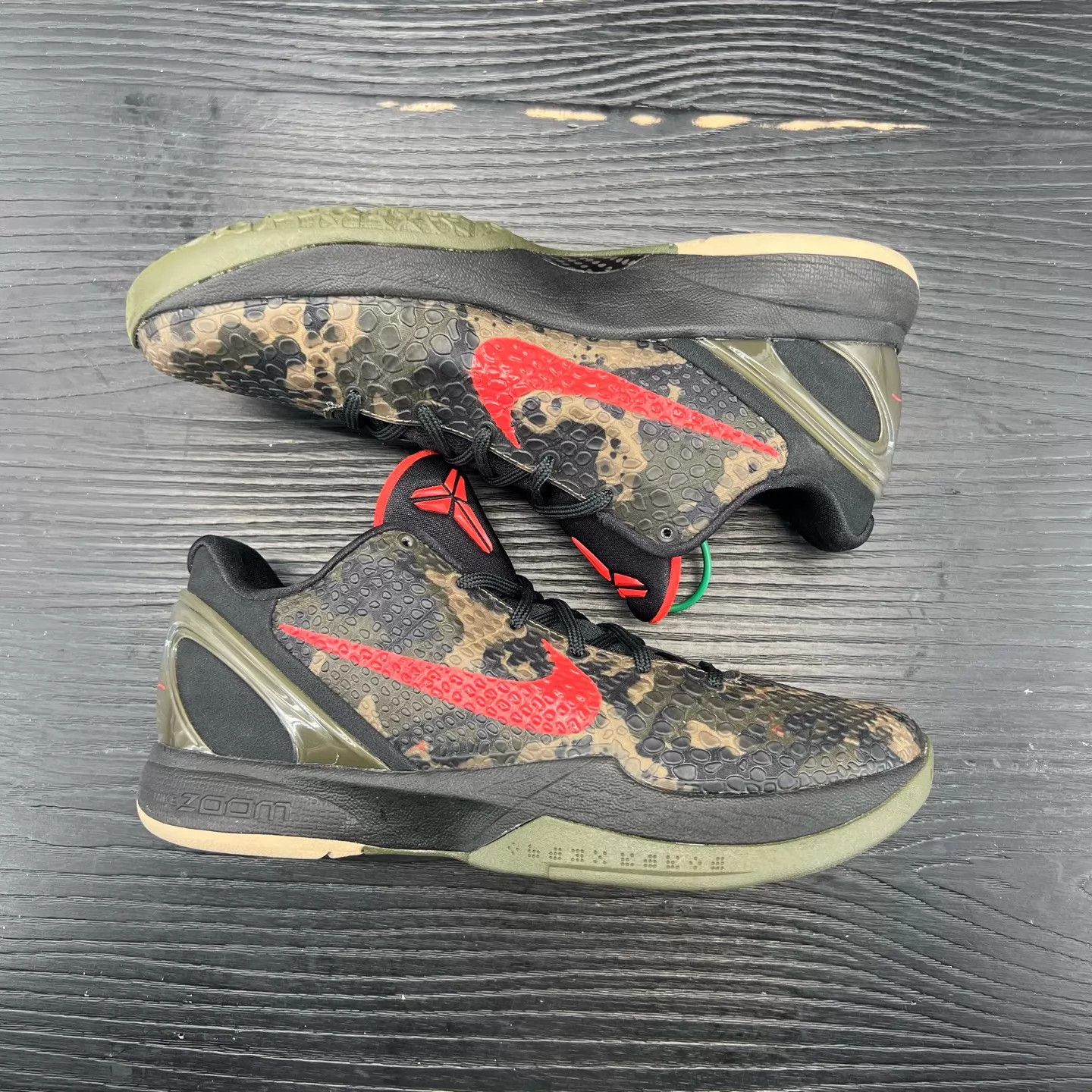 Nike zk6 Black Red Camo Size 42 Original Box Like New Size US 8.5 / EU 41-42 - 5 Thumbnail