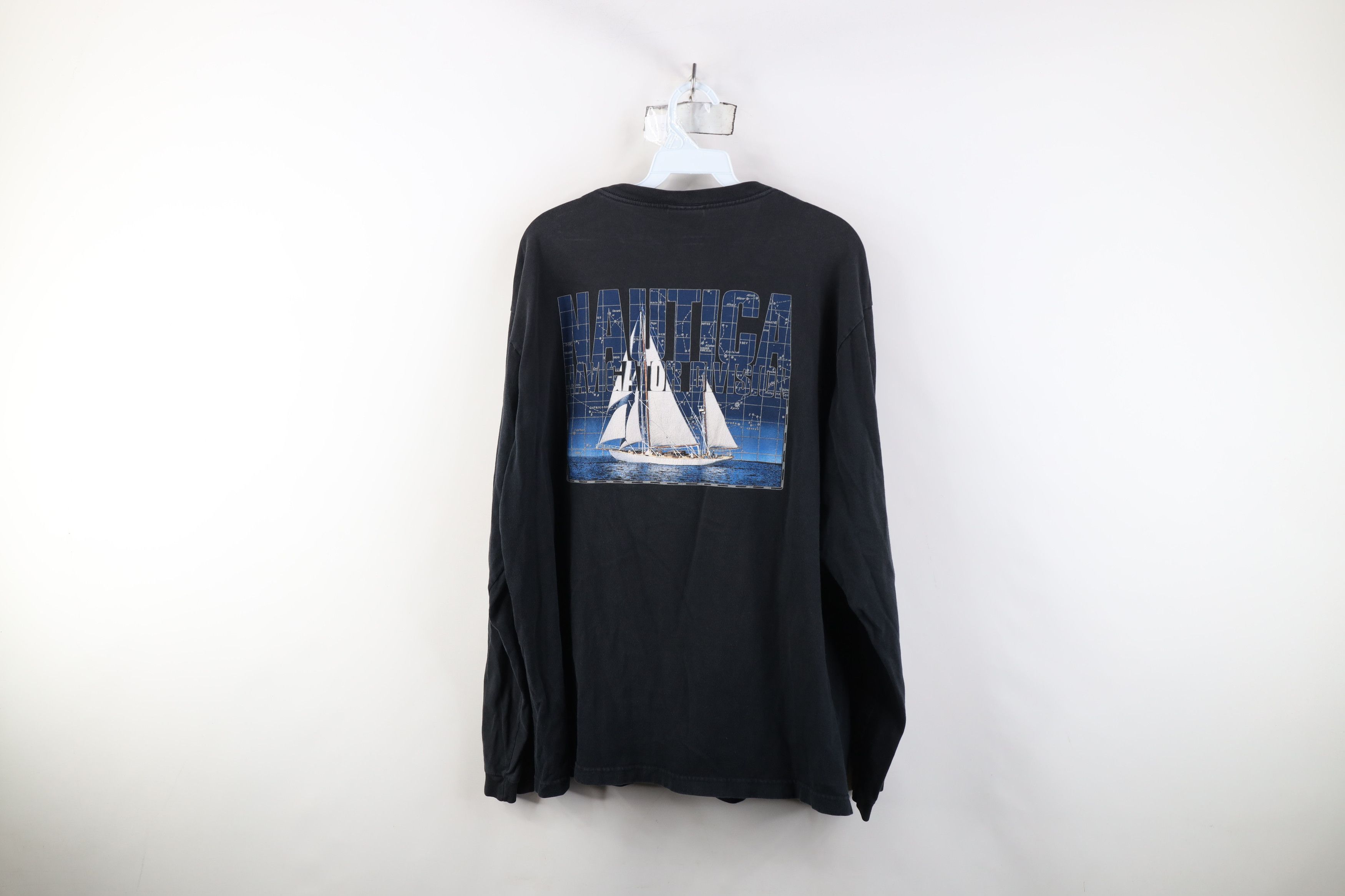 Nautica Vintage 90s Nautica Spell Out Sailing Long Sleeve T-Shirt Size US XL / EU 56 / 4 - 14 Thumbnail