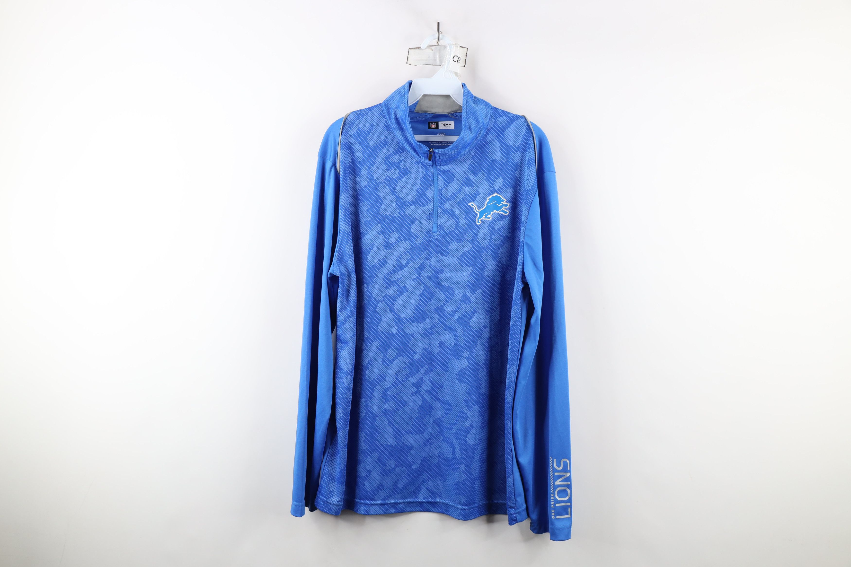 Vintage Vintage Y2K NFL Detroit Lions Football Half Zip Top Jacket Size US L / EU 52-54 / 3 - 1 Thumbnail