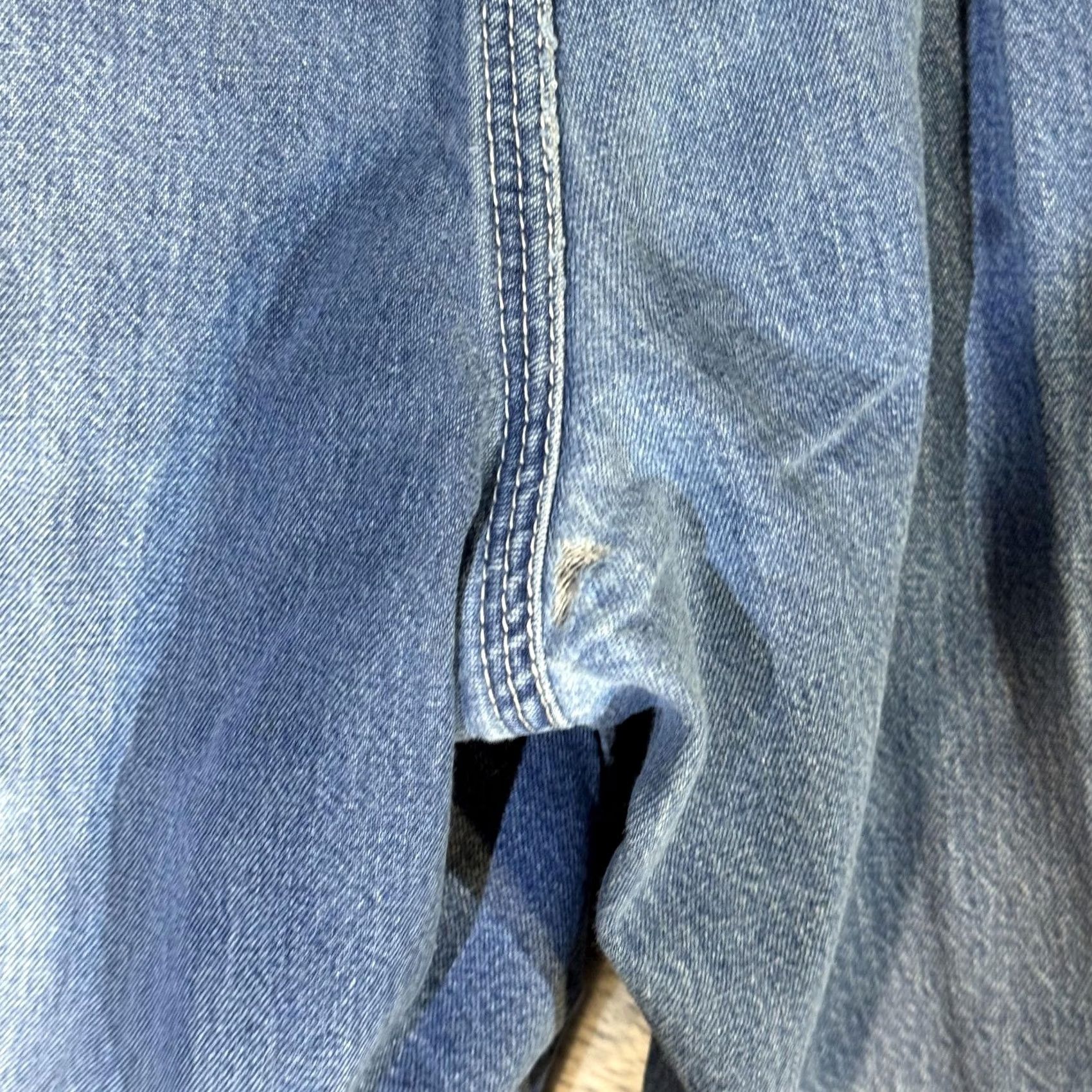 Carhartt VINTAGE Carhartt FR Work Jeans Mens 44x28 CAT2 Arc Flash Denim Workwear 44x28 Blue Denim Relaxed Work Fit Regular Mens Size US 44 / EU 60 - 7 Thumbnail