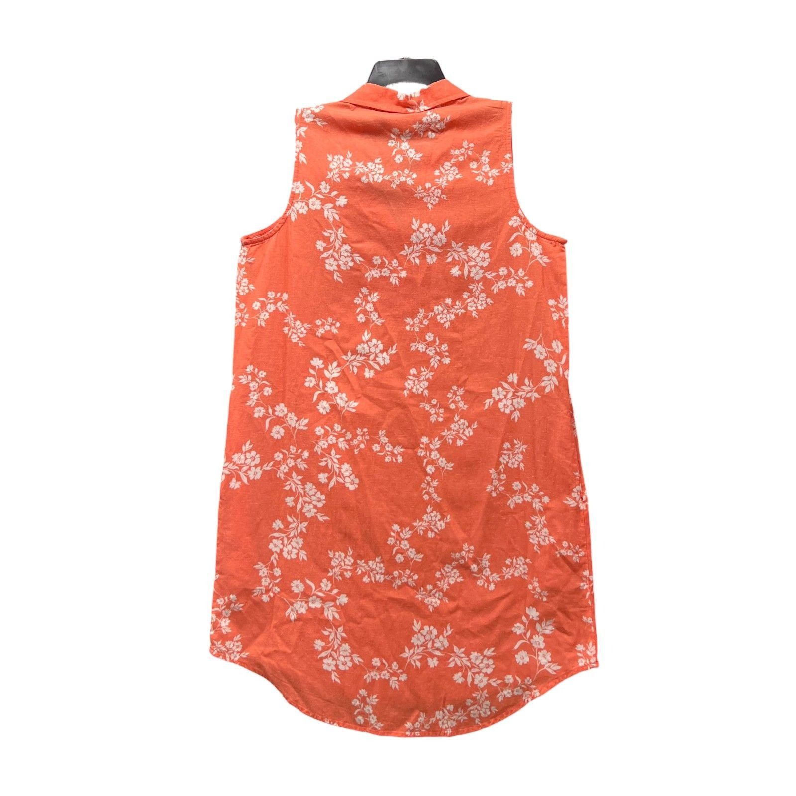 Other ST. John's Bay - Women's Loose Sleeveless Dress - Orange Flo Size M / US 6-8 / IT 42-44 - 2 Thumbnail