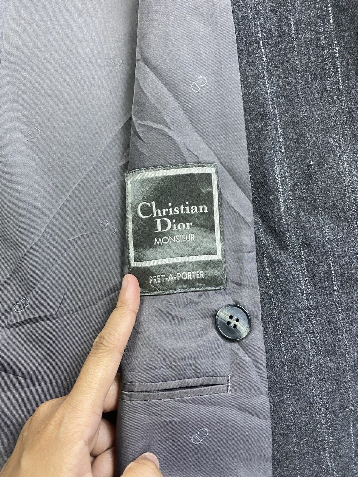 Christian Dior Monsieur 🔥 Christian Dior Wool Striped Blazer Size US M / EU 48-50 / 2 - 10 Thumbnail