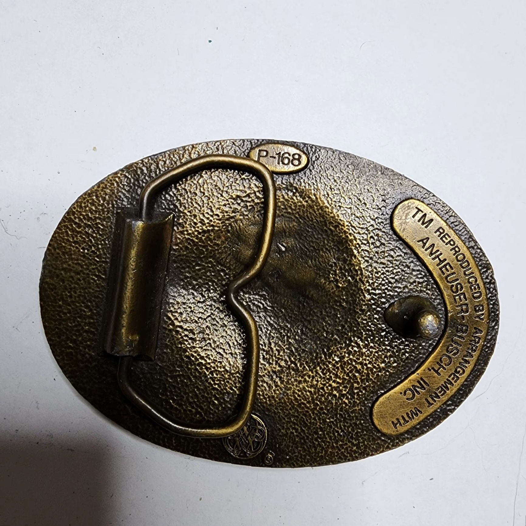 Budweiser VINTAGE Budweiser Belt Buckle Brass Anheuser Busch Beer Alcohol Bronze 1970s Men Belt Buckle - Size Not Specified Size ONE SIZE - 2 Thumbnail