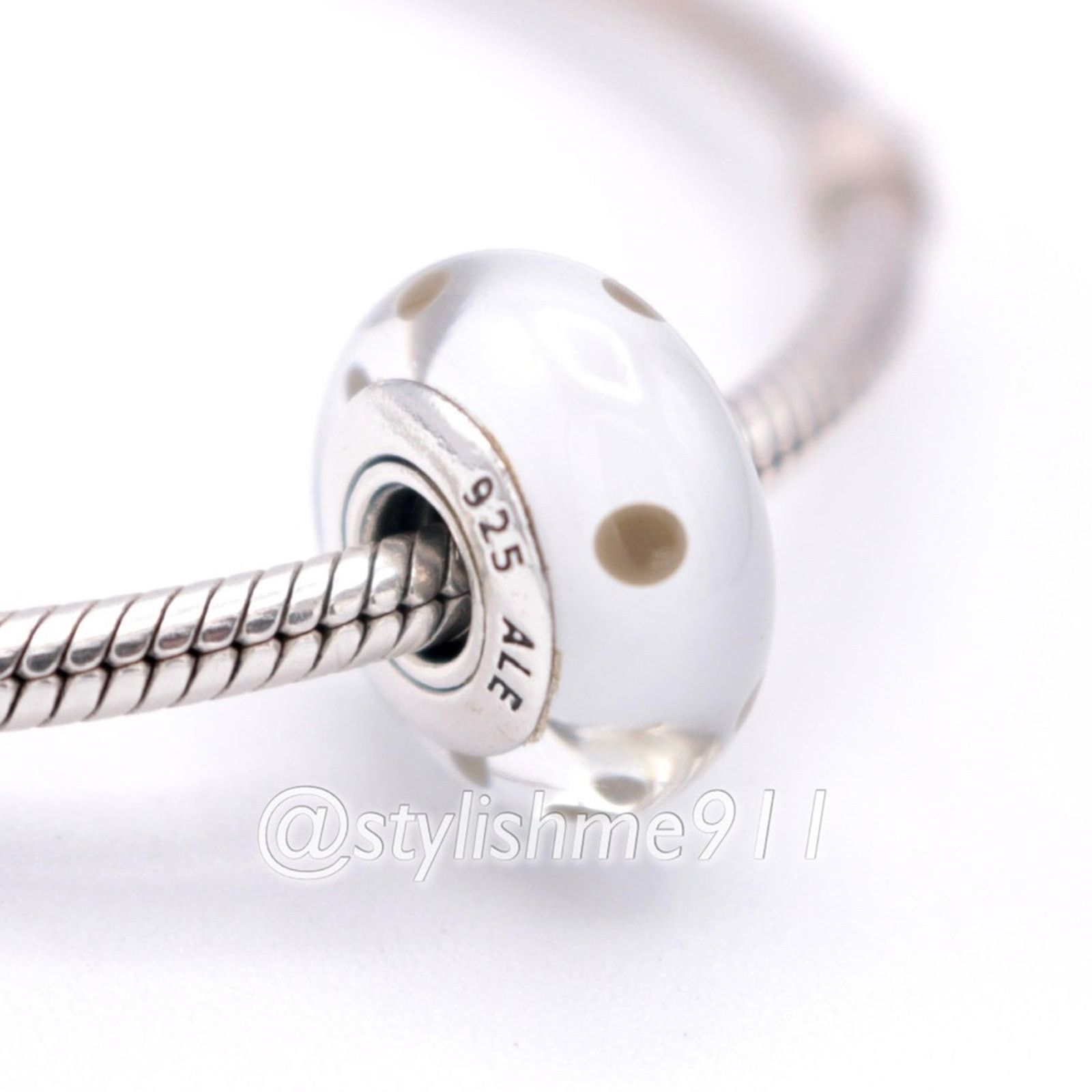 pandora Authentic Pandora White and Black Polka Dots Charm Size ONE SIZE - 3 Thumbnail