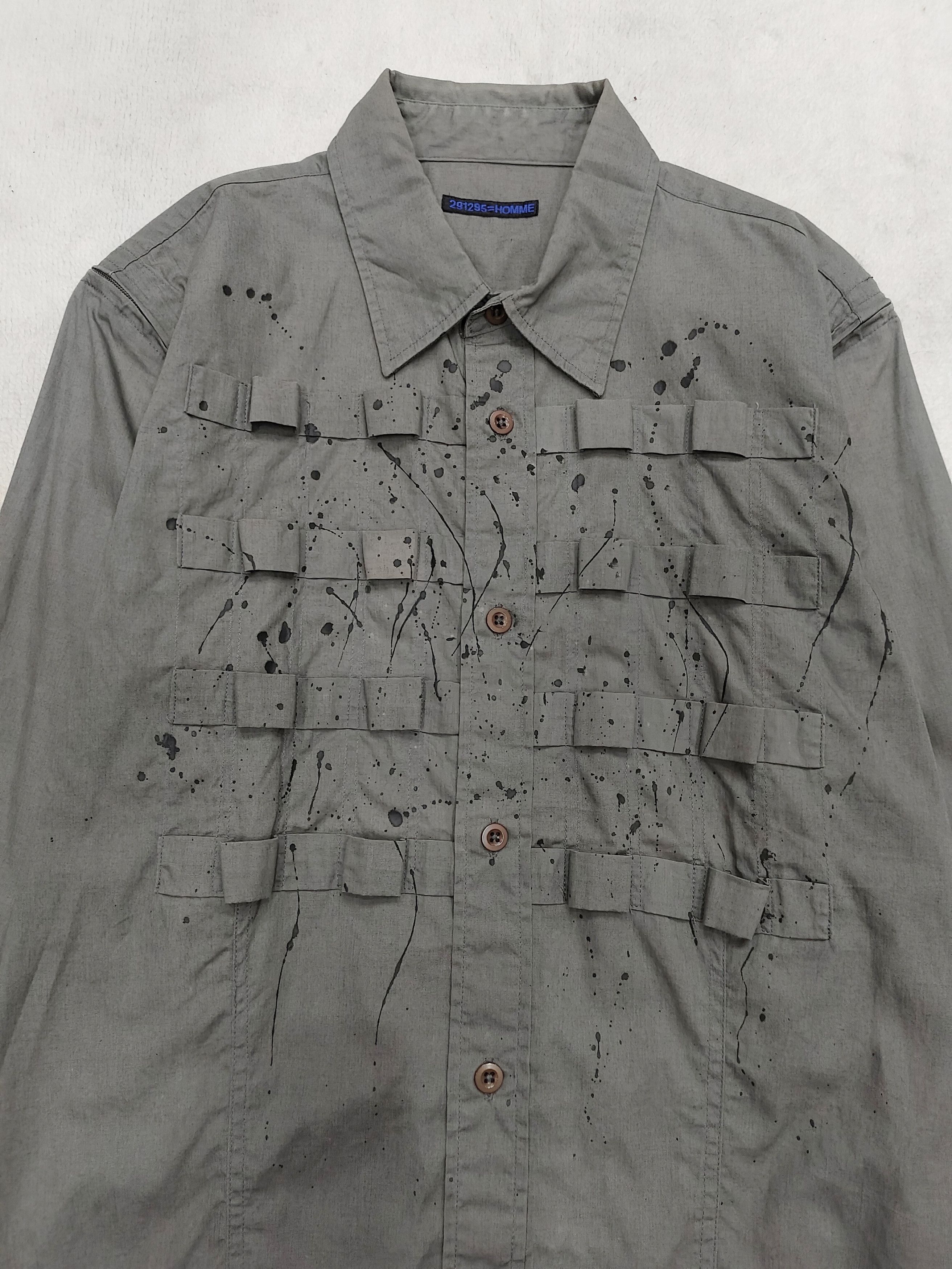 291295=Homme 00s 291295 Homme- Archive Multi Loop Splatter Tactical Shirt Size US M / EU 48-50 / 2 - 2 Thumbnail