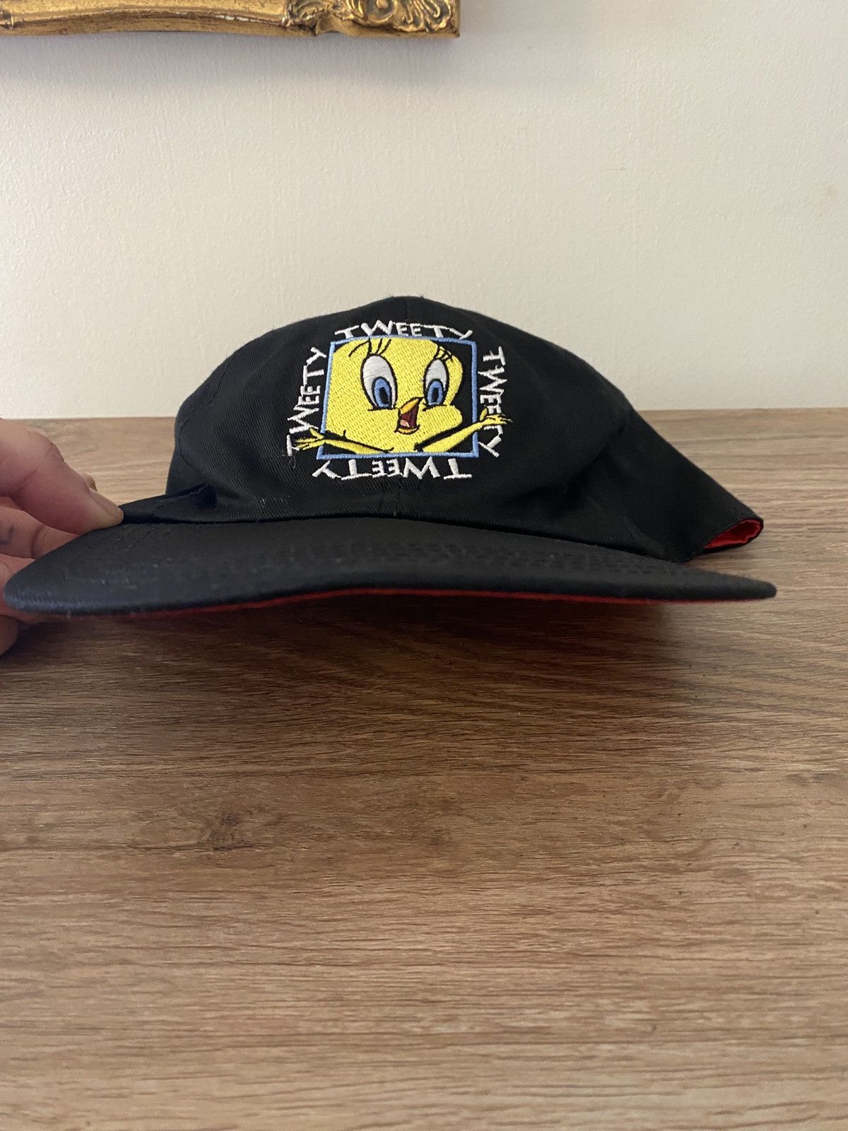 Vintage Vintage 90’s Taz Tweety Reversible Looney Tunes Fitted Cap Size ONE SIZE - 5 Thumbnail