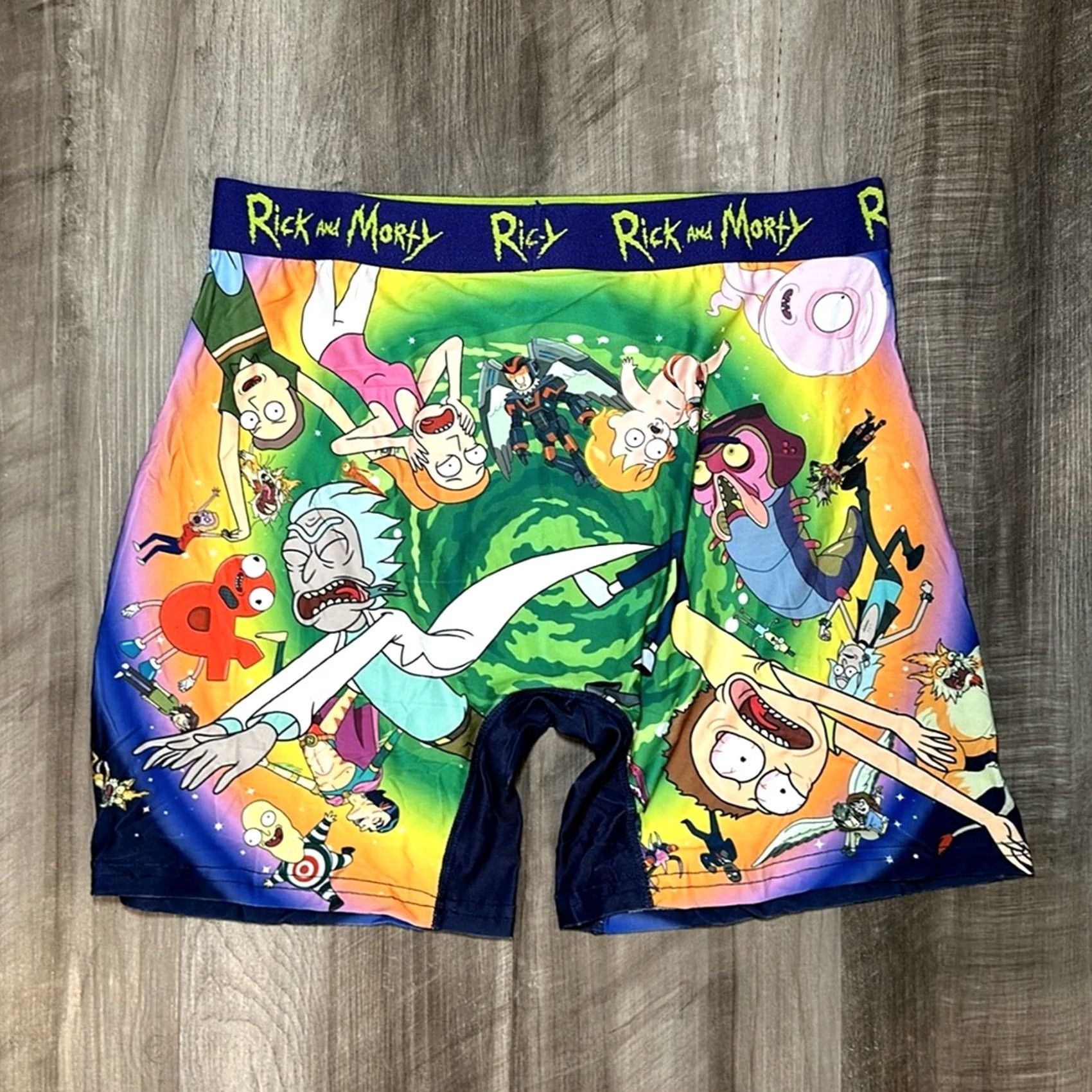 Vintage Rick & Morty Boxer Brief and Sock Combo Set - Large Mens Underwear Boxer Brief Green Classic Regular Size L NSFW UF1410 Size 42R - 3 Thumbnail