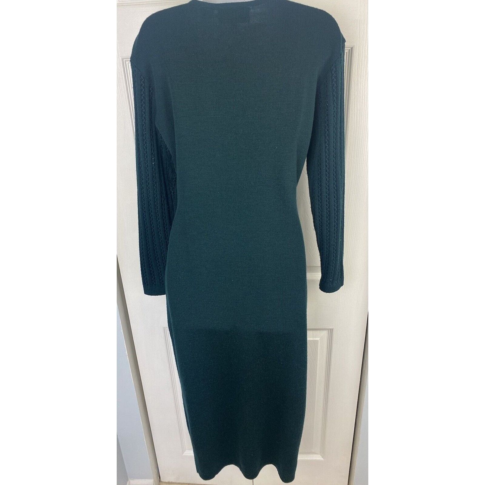 Other VTG Carole Little Floral Embroidered Wool Sweater Long Dress Size S / US 4 / IT 40 - 5 Thumbnail