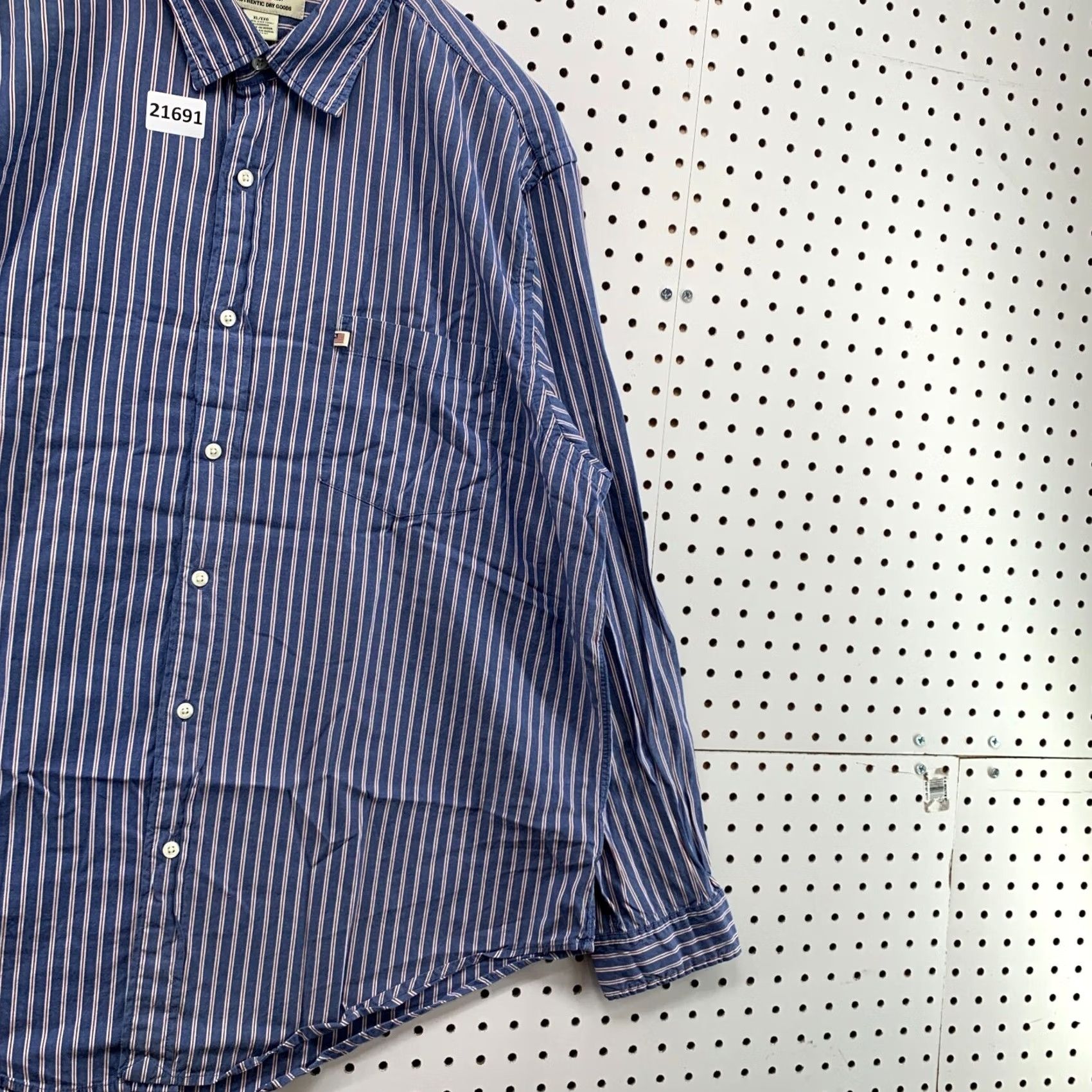Ralph Lauren Ralph Lauren Polo Jeans Button Shirt Men XL Blue White Vertical Striped Button-Up Long Sleeve Size US XL / EU 56 / 4 - 4 Thumbnail