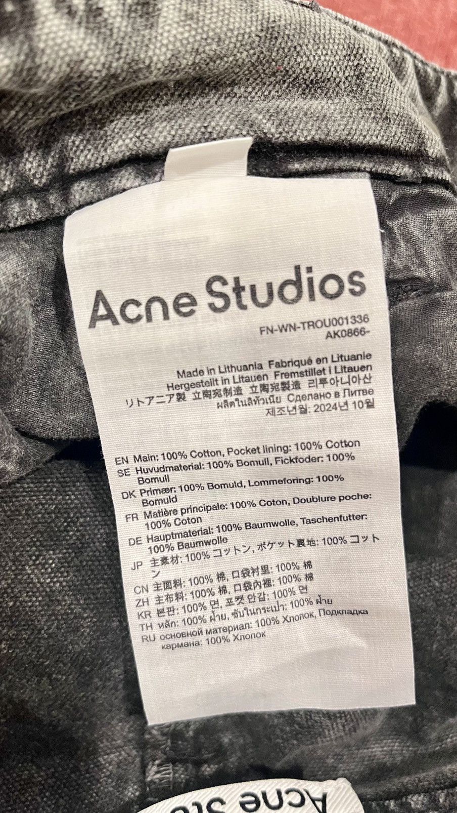 Acne Studios Potinal Canvas Cargo Pants Size 26" / US 2 / IT 38 - 4 Thumbnail