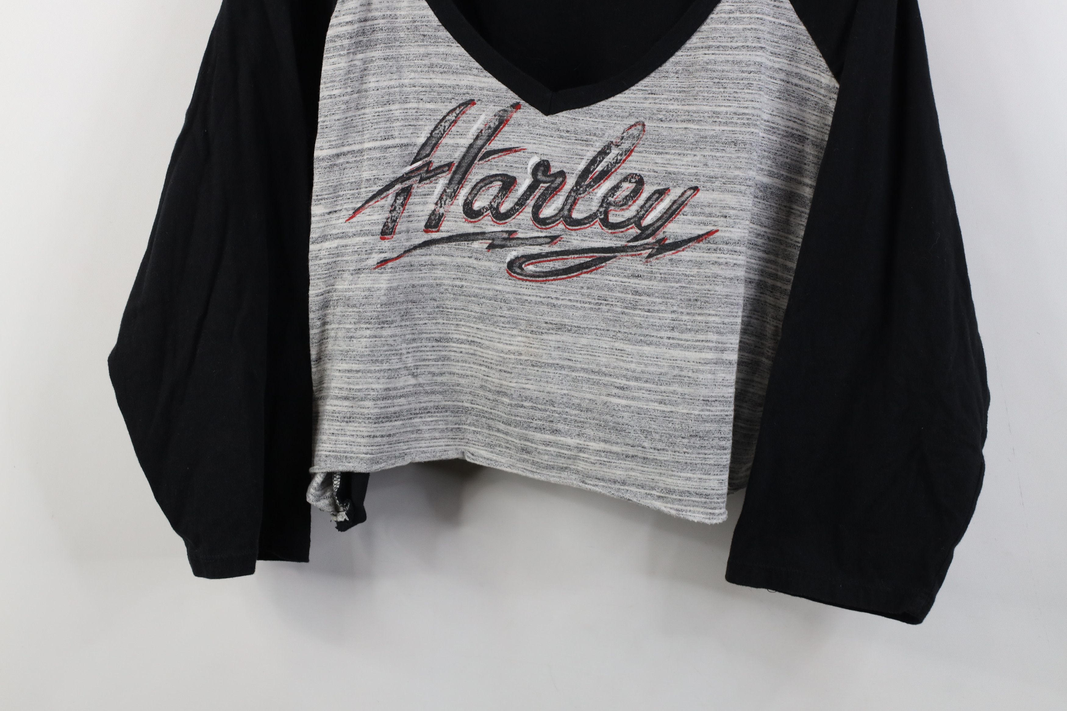 Harley Davidson Vintage Y2K Babydoll Harley Davidson Long Sleeve T-Shirt Size XXL / US 16-18 / IT 52-54 - 3 Thumbnail