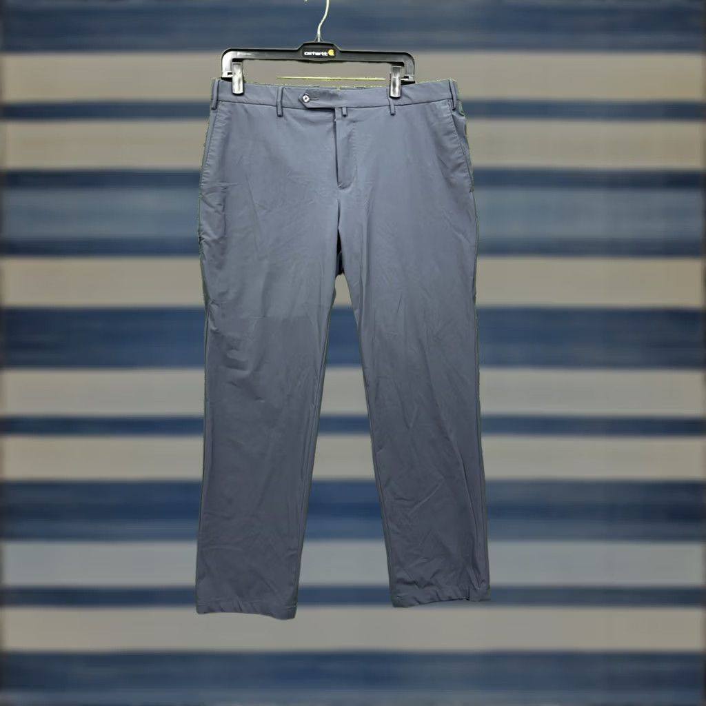 Vintage PT01 PANTS Slim Fit Wool Stretch Gray IT 52 Mens Dress Pants Straight Front 5-Pocket Zipper Button Wool Modern preppy Mens Size US 36 / EU 52 - 1 Thumbnail