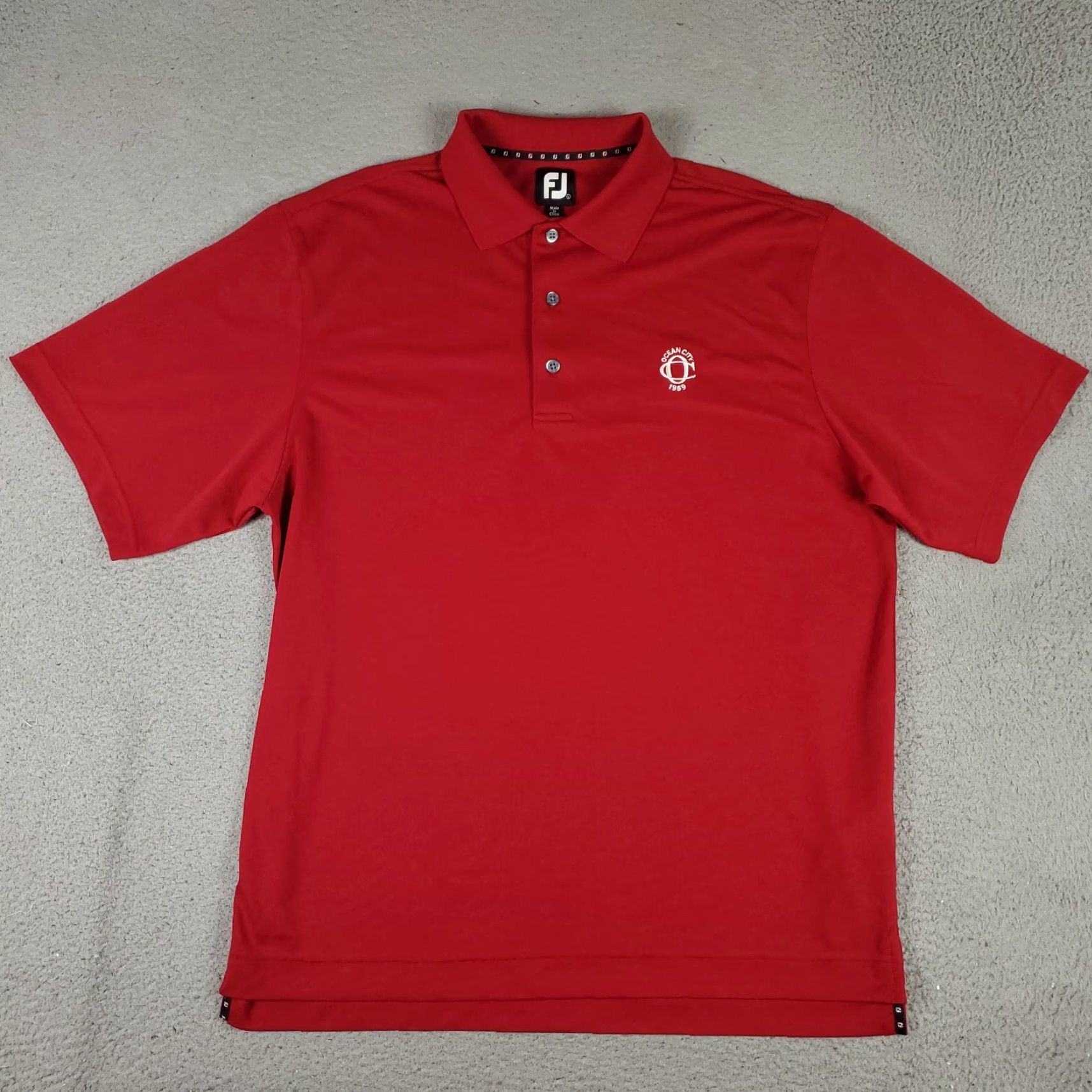 Footjoy FJ Polo Shirt Mens L Red Golf Casual Short Sleeve Shirt Size US L / EU 52-54 / 3 - 2 Thumbnail