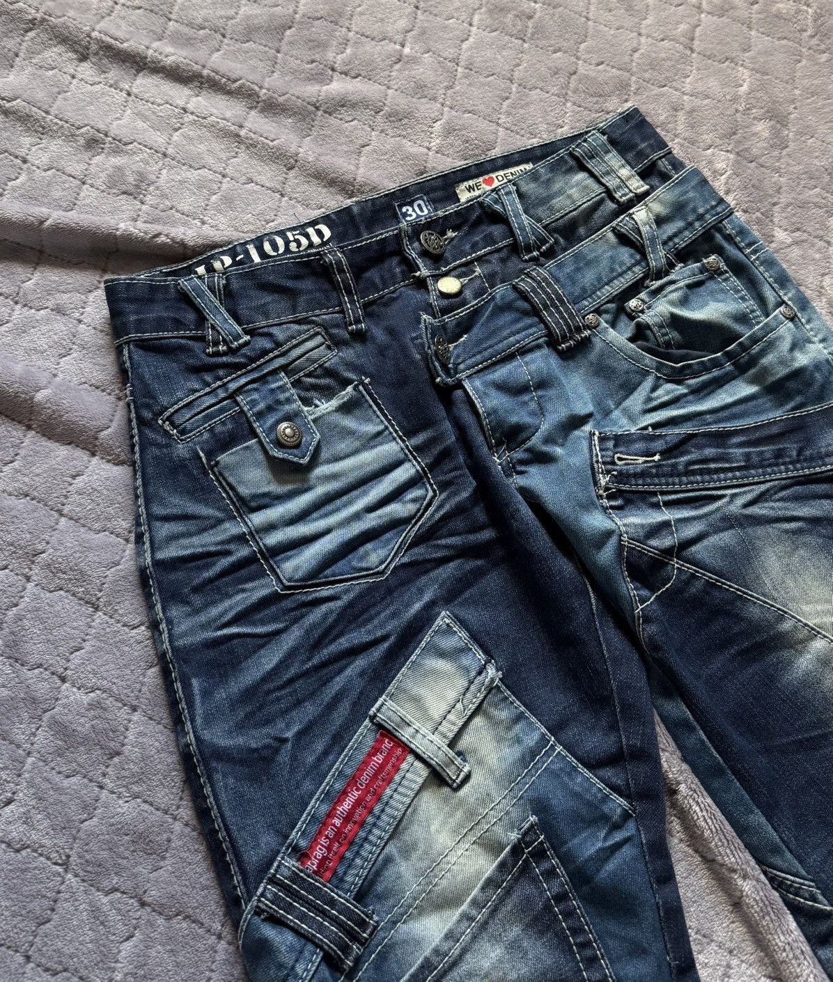 Japanese Brand Vintage y2k Japrag Okishana Samoki Denim Pants Size US 30 / EU 46 - 4 Thumbnail