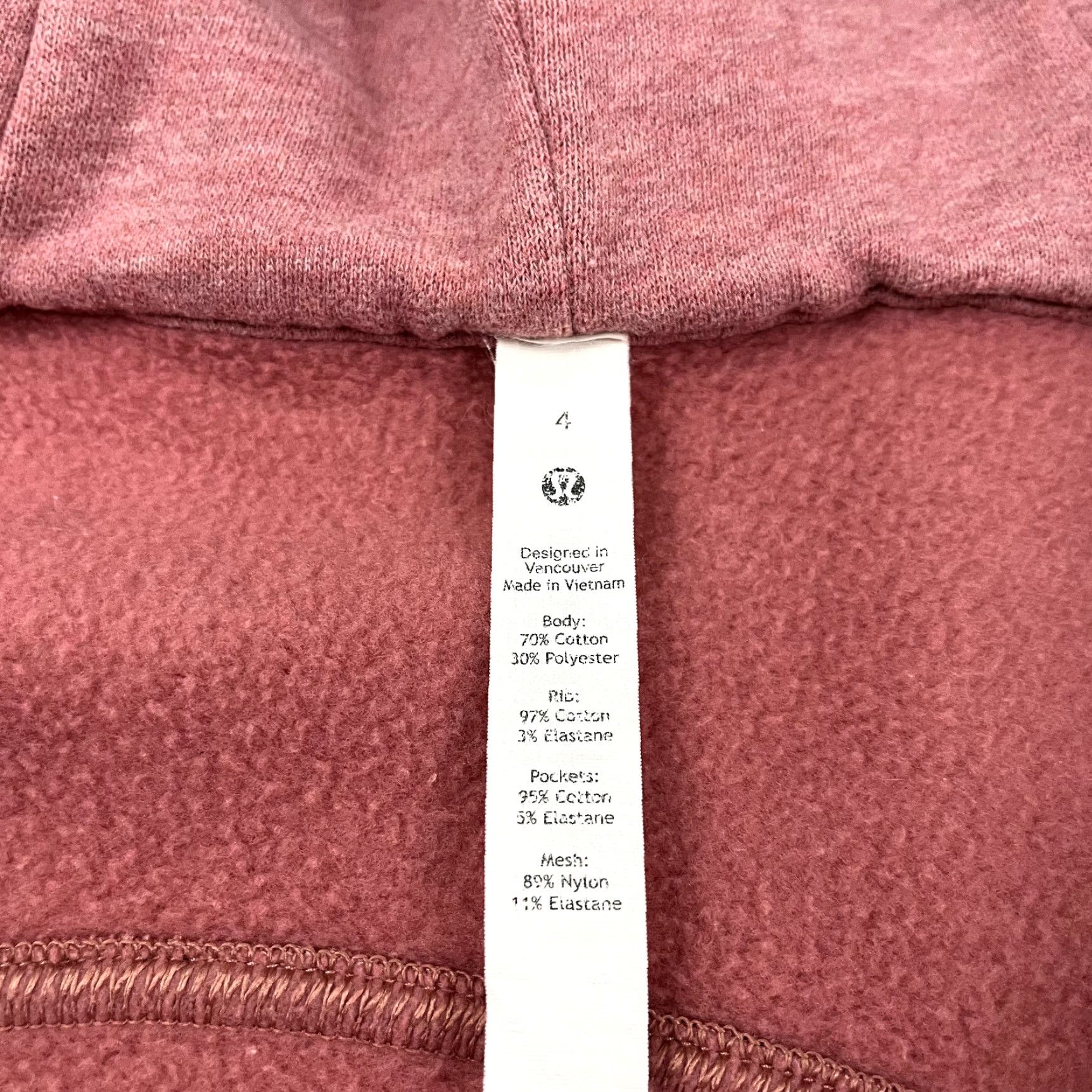 Lululemon LULULEMON Scuba Hoodie Women's Size 4 Pink Fleece Zip Hooded Casual Gym & Training Size S / US 4 / IT 40 - 3 Thumbnail