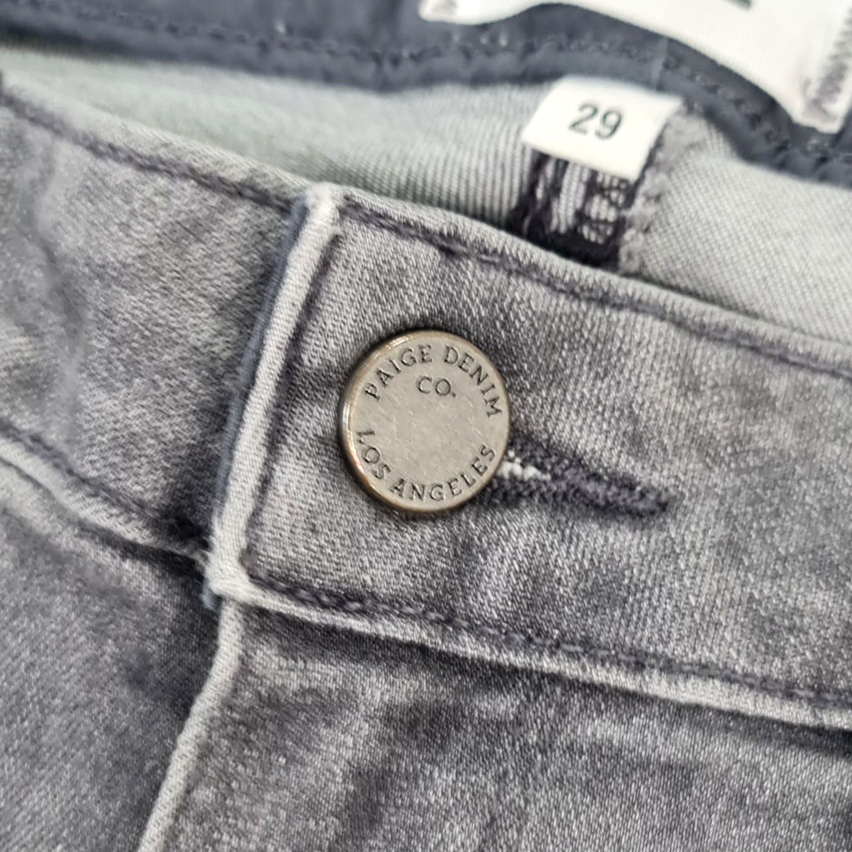 Paige Paige Womens Jeans Skinny Low Rise W29 L29 Grey Jane Zip Stretch Denim 5-Pocket Modern City Designer Womens Size 29" - 4 Thumbnail