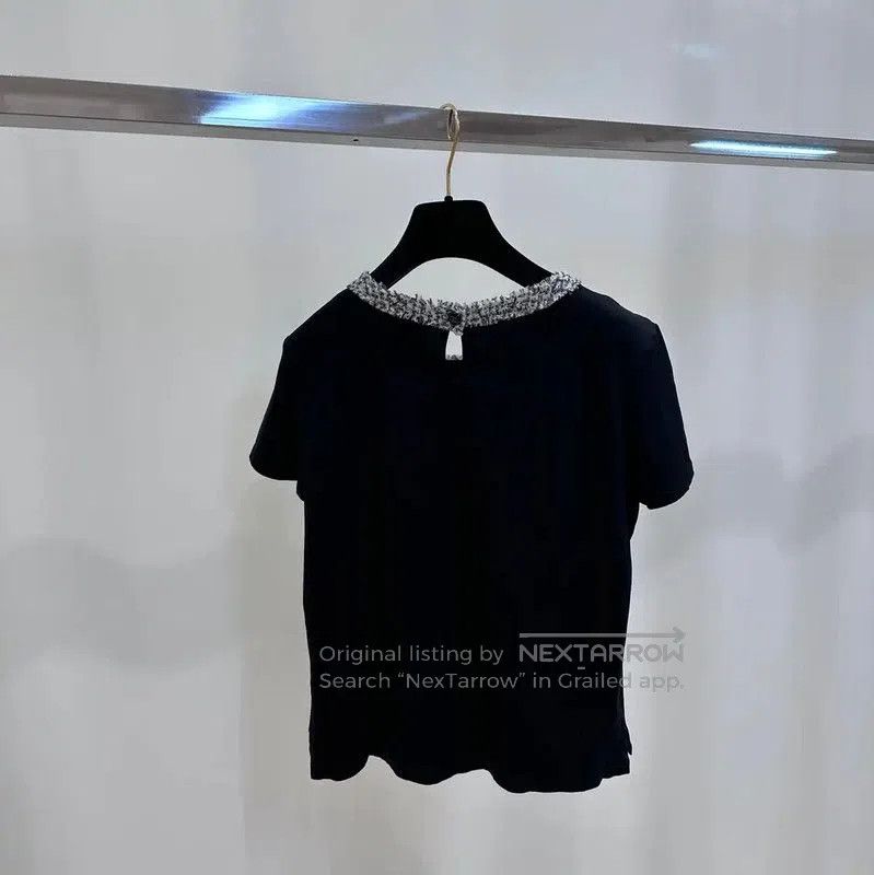 Chanel Chanel Black Short Sleeve T-Shirt with Detail . Size S / US 4 / IT 40 - 2 Thumbnail