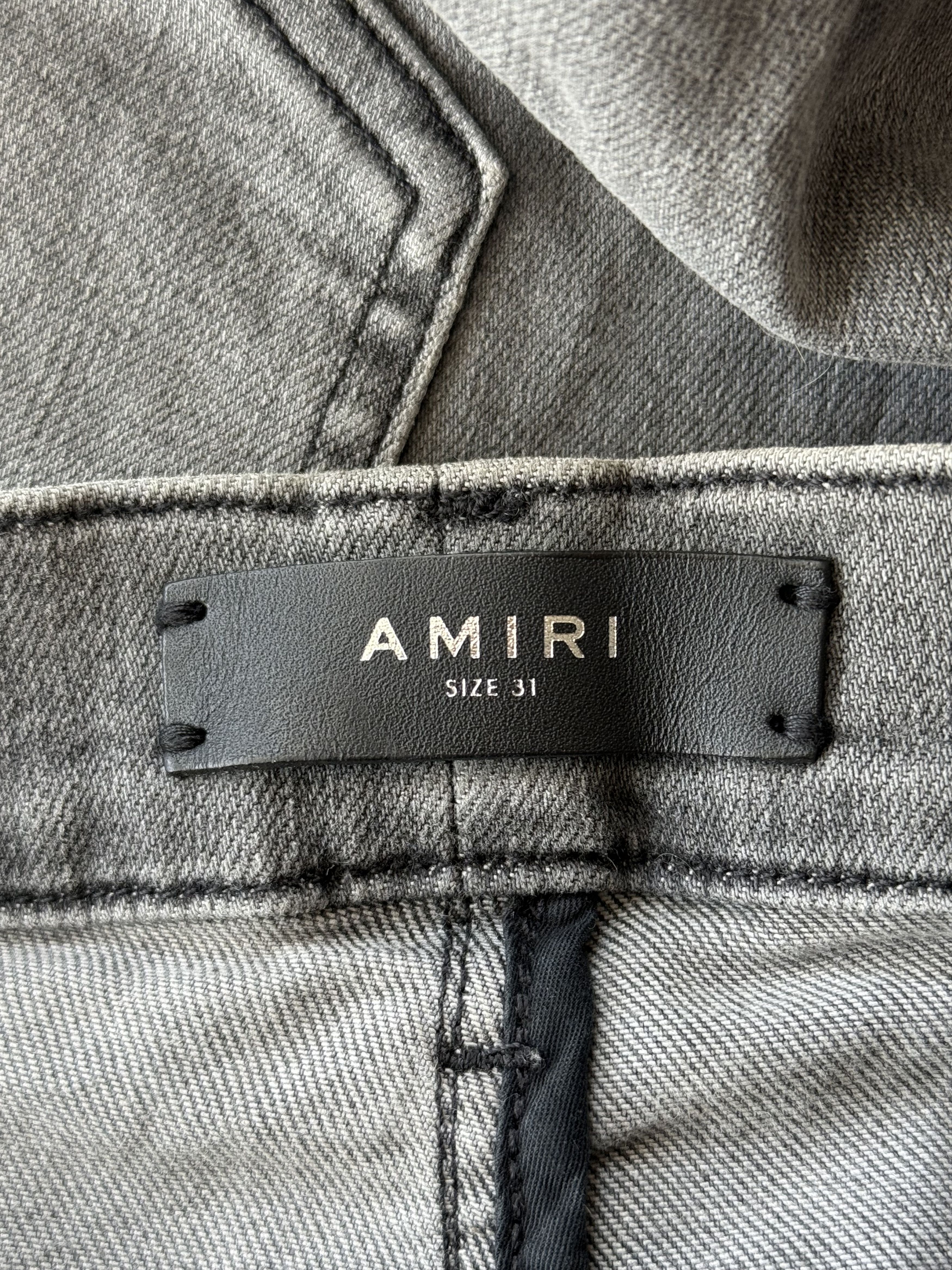 Amiri Amiri Storm Grey & Black Patch MX1 Jeans Size US 31 - 3 Thumbnail