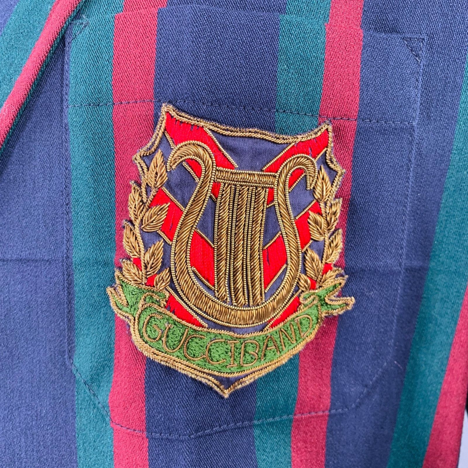 Gucci GUCCI 2019 Size 42 Black Burgundy Stripe Wool Overcoat Size US L / EU 52-54 / 3 - 2 Thumbnail