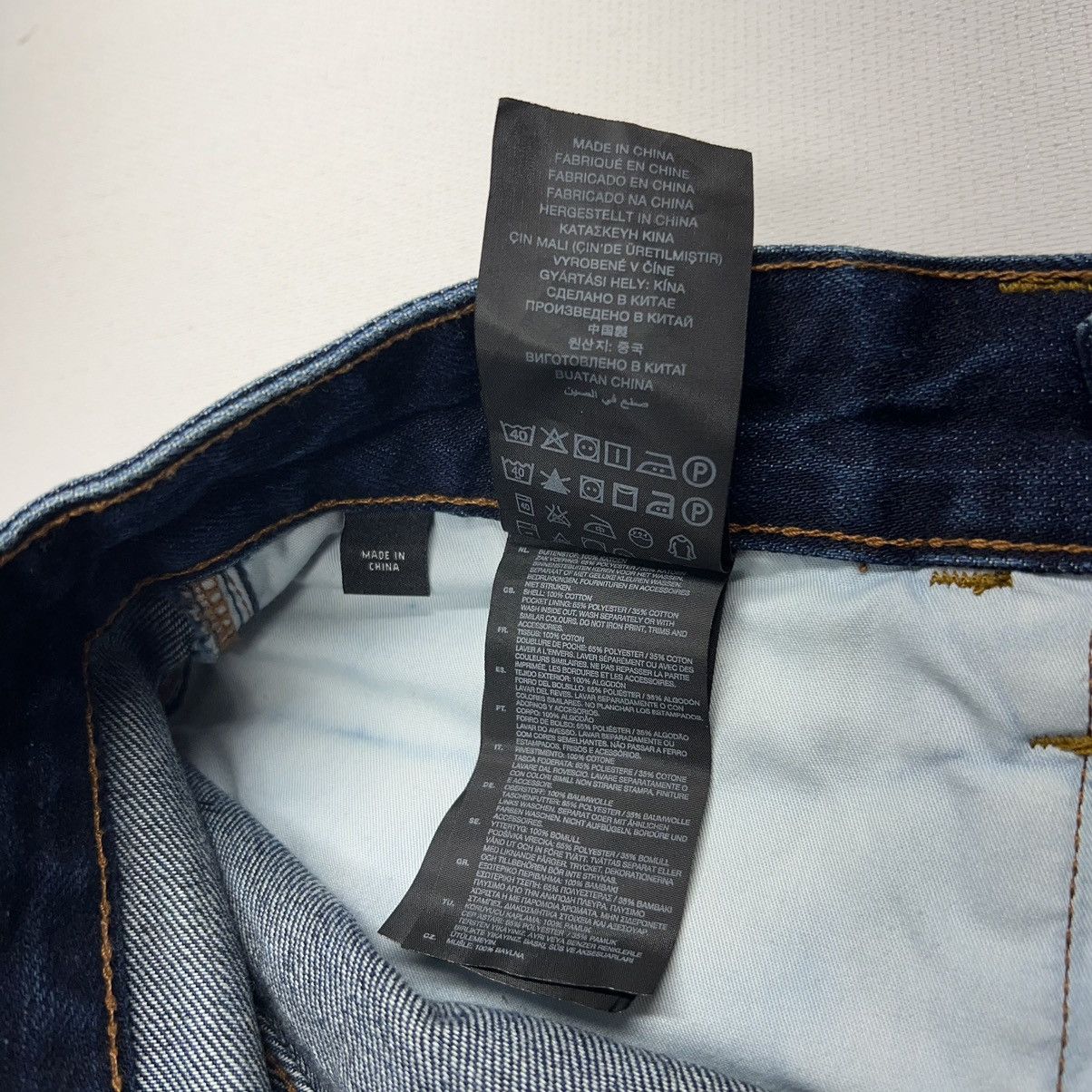 G-Star G Star Raw Jeans Shorts Blue 3301 Tapered Denim Faded Washed Size US 30 / EU 46 - 8 Thumbnail