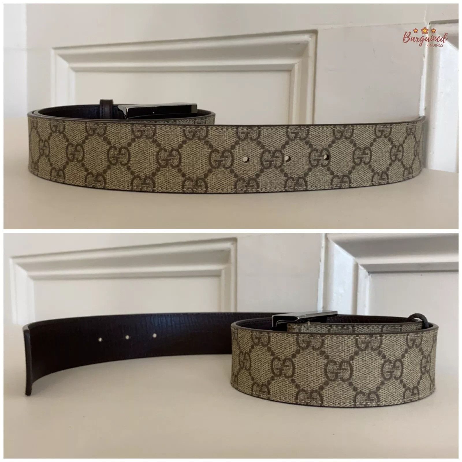 Gucci Gucci GG Plus Monogram Canvas Silver Square Buckle Belt Size 30 - 9 Thumbnail