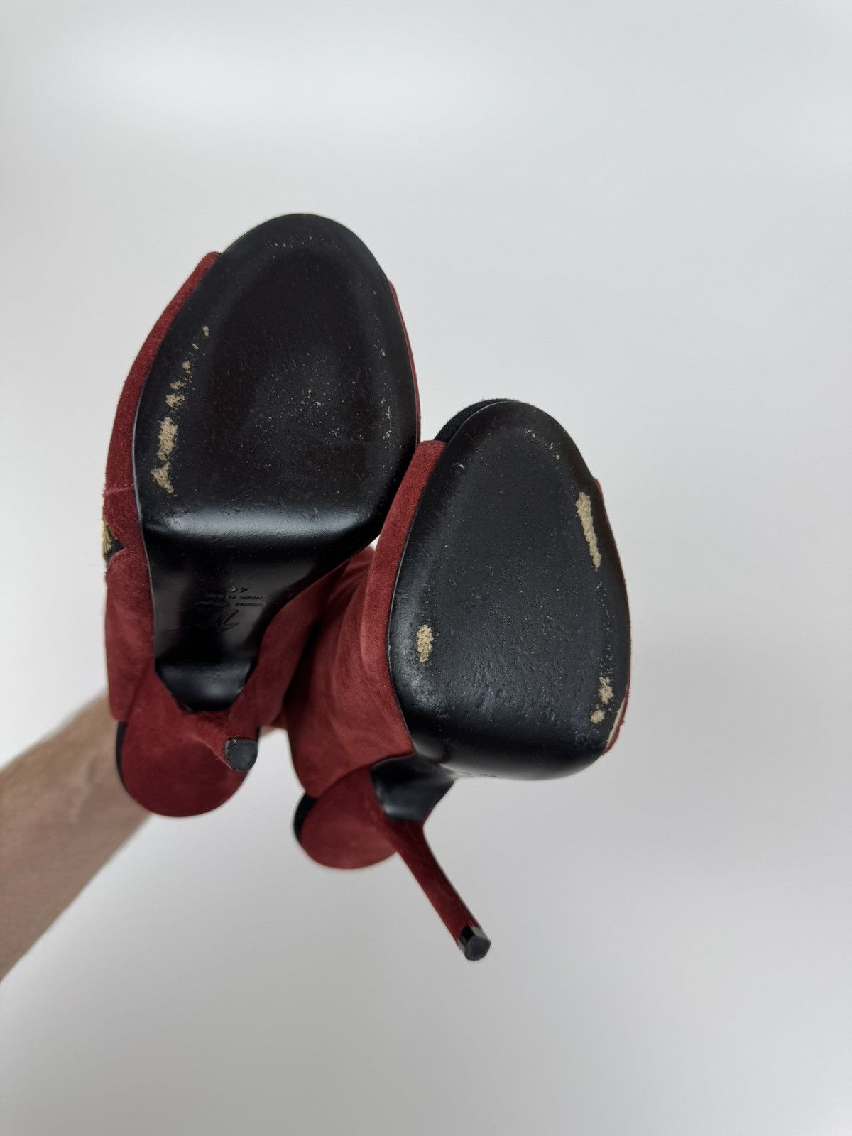 Giuseppe Zanotti Giuseppe Zanotti Open Ankle Boots Suede Stiletto High Heel Size US 10 / IT 40 - 7 Thumbnail