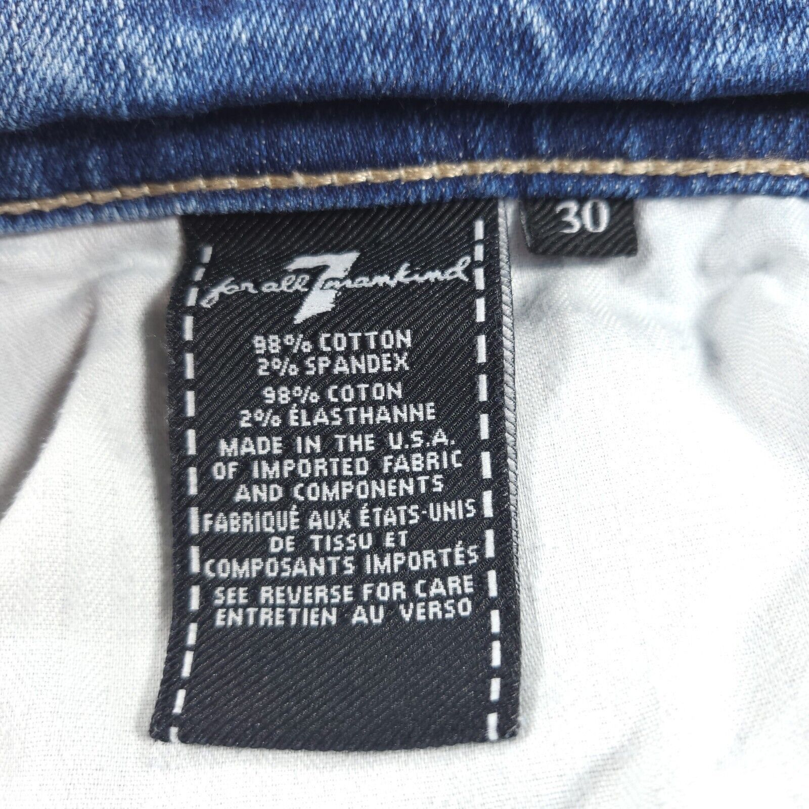 7 For All Mankind 7 For All Mankind Button Fly Jeans Womens Size 30 Blue Size 34" / US 12 / IT 48 - 7 Thumbnail