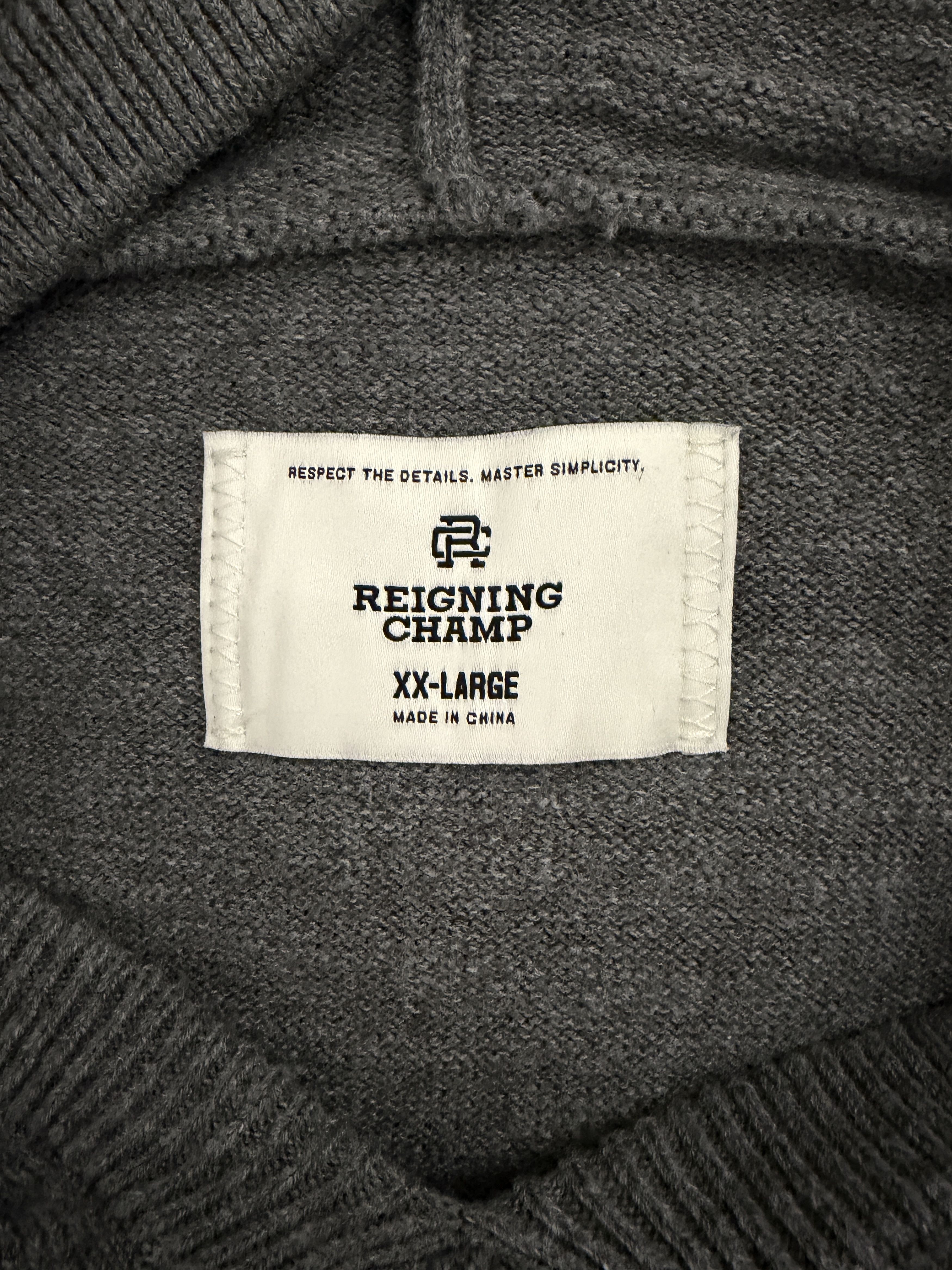 Reigning Champ Grey Knitted Hoodie Size US XXL / EU 58 / 5 - 3 Thumbnail