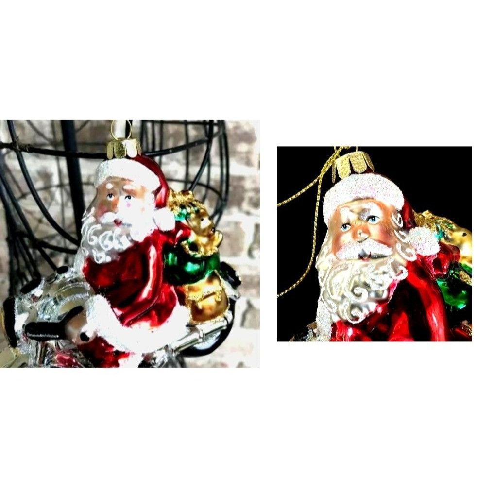 Other Santa Claus Motorcycle Christmas Ornament New Sleigh Toys No Size ONE SIZE - 4 Thumbnail