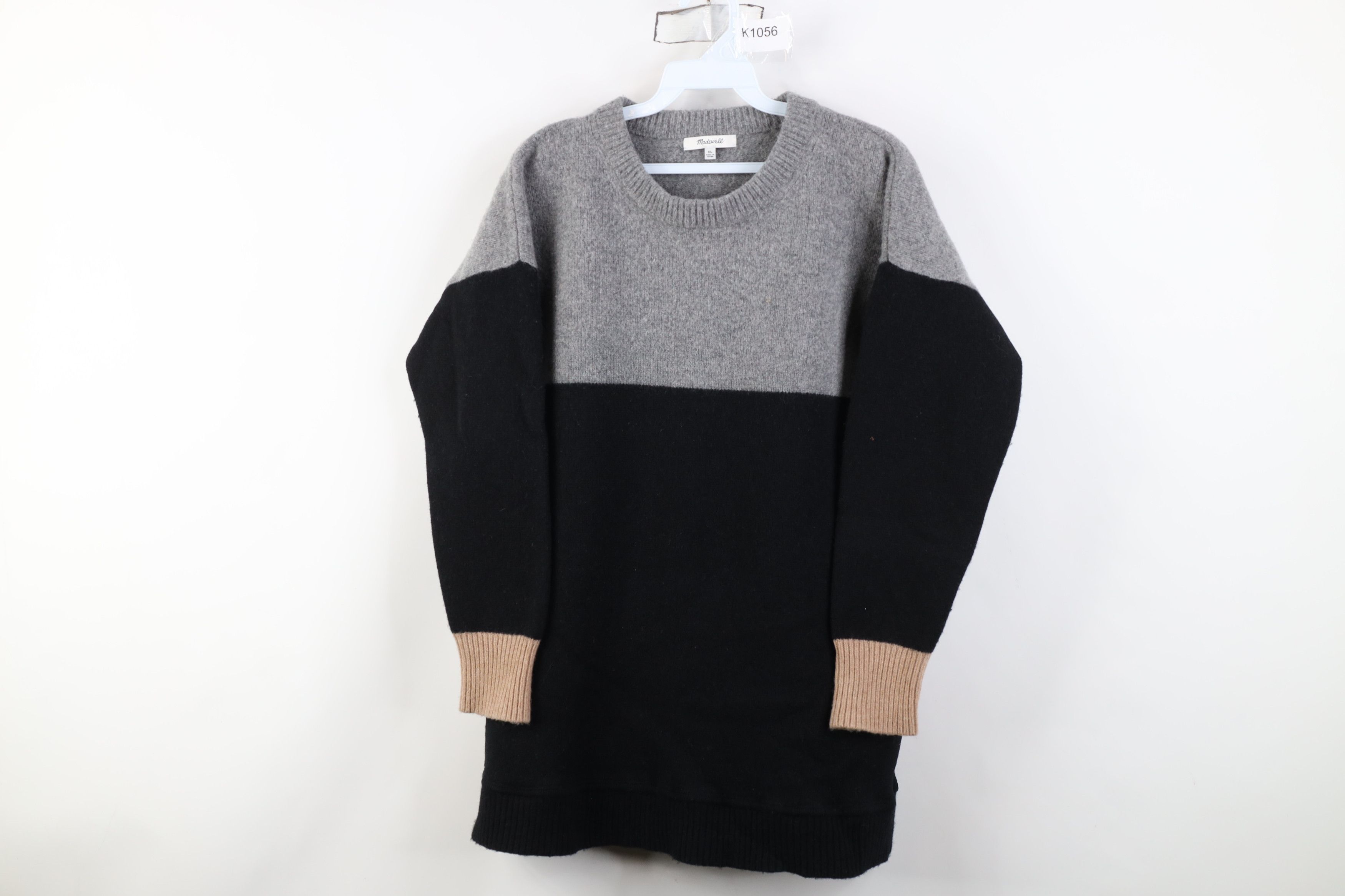 Madewell Madewell Block Wool Blend Knit Tunic Crewneck Sweater Size XL / US 12-14 / IT 48-50 - 1 Thumbnail